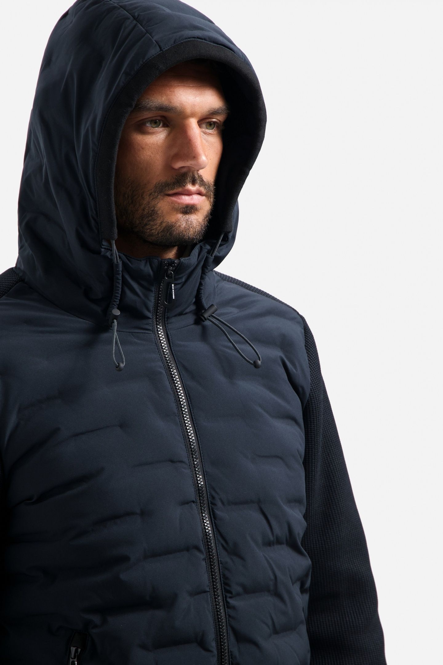 JACKET SHORT FIT SEALED HOODED KNITTED MIX NIGHT 7