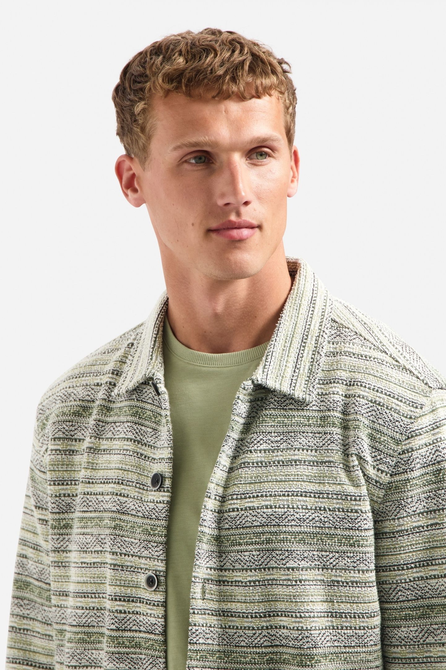 SHIRT JERSEY JACQUARD DARK GREEN 6