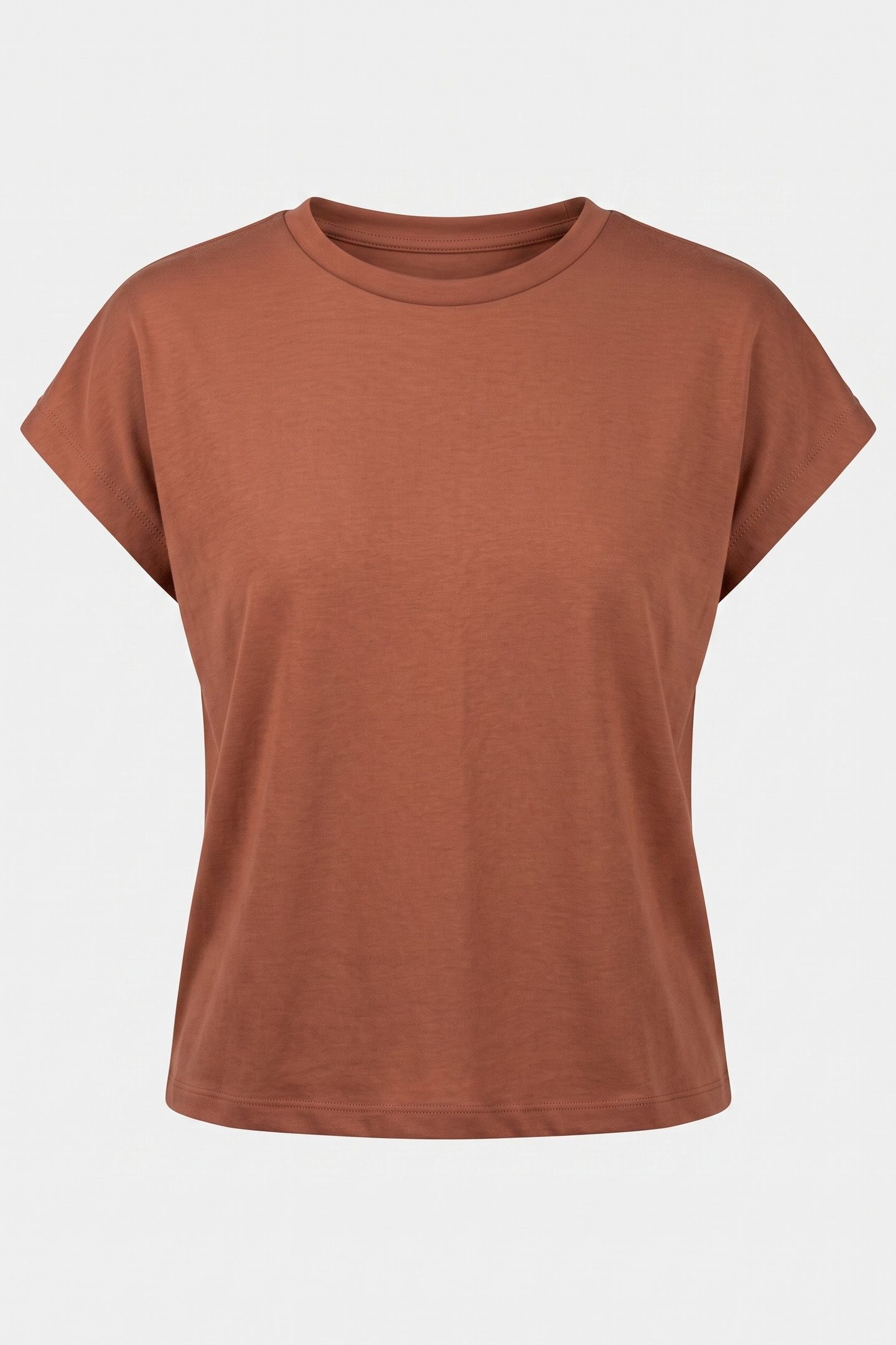 TOP BOXY WASHED MODAL PIQUE CACAO 3