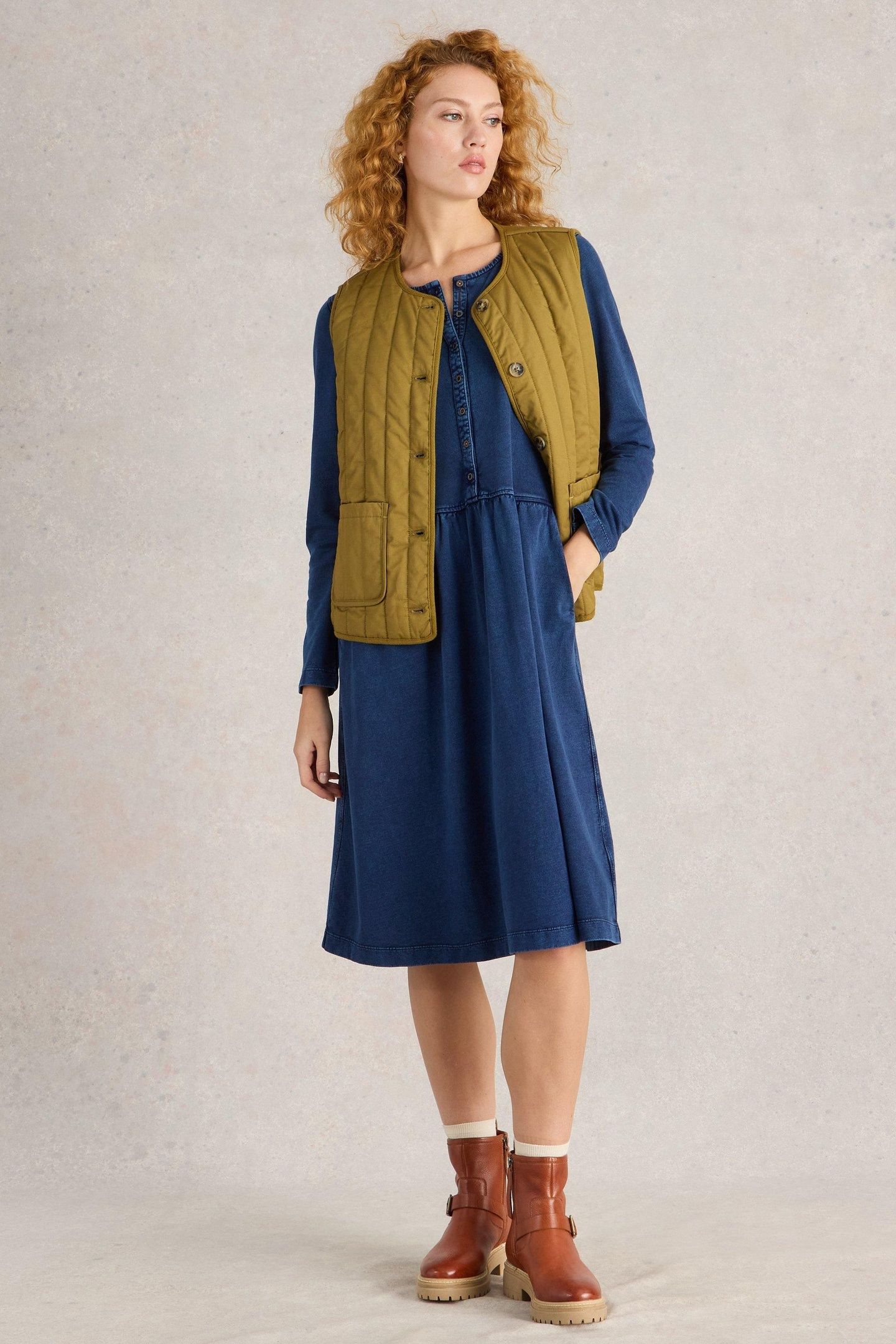 MARSIA DENIM JERSEY DRESS MID DENIM 1
