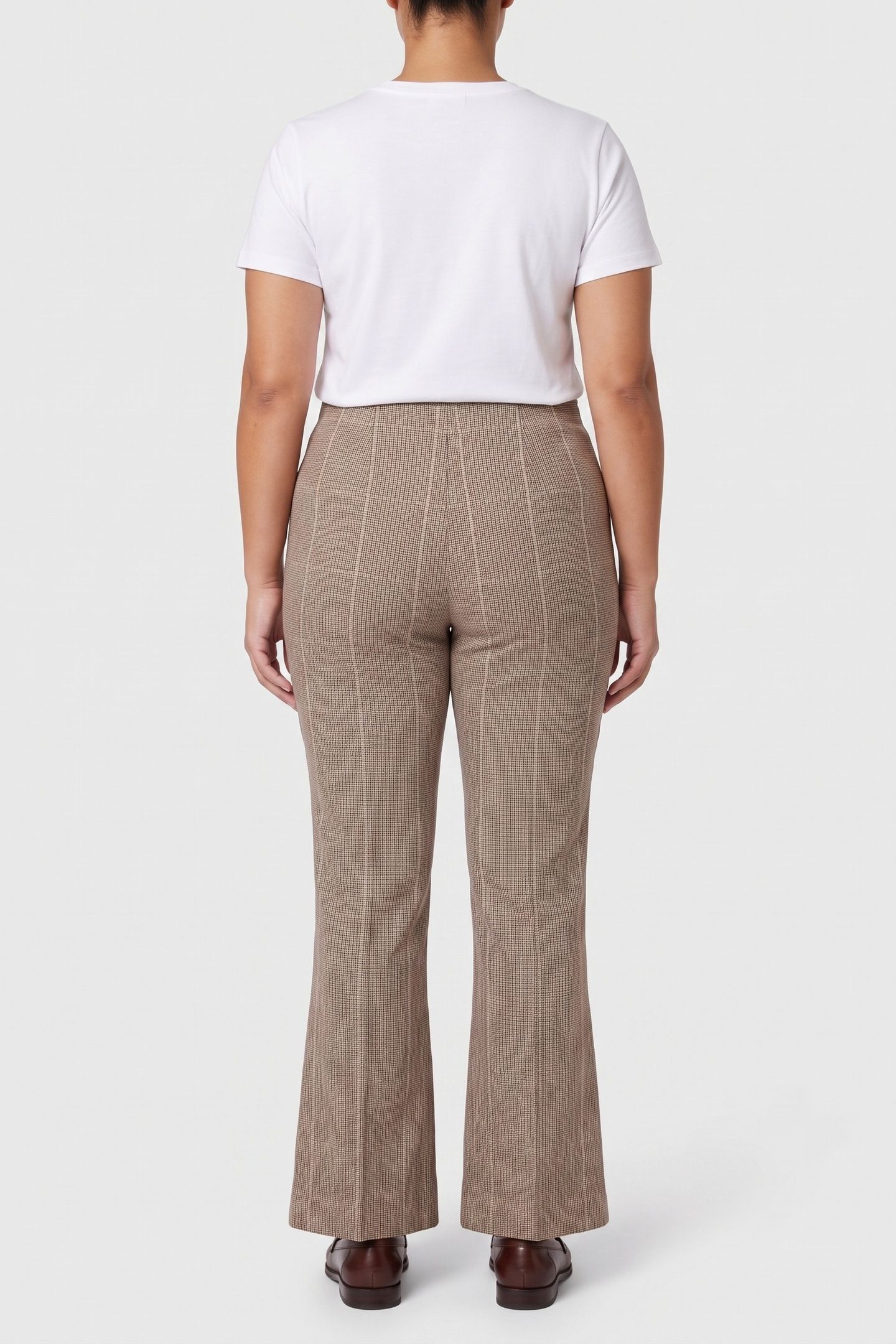 EPOK CHECK TROUSERS BROWN 2