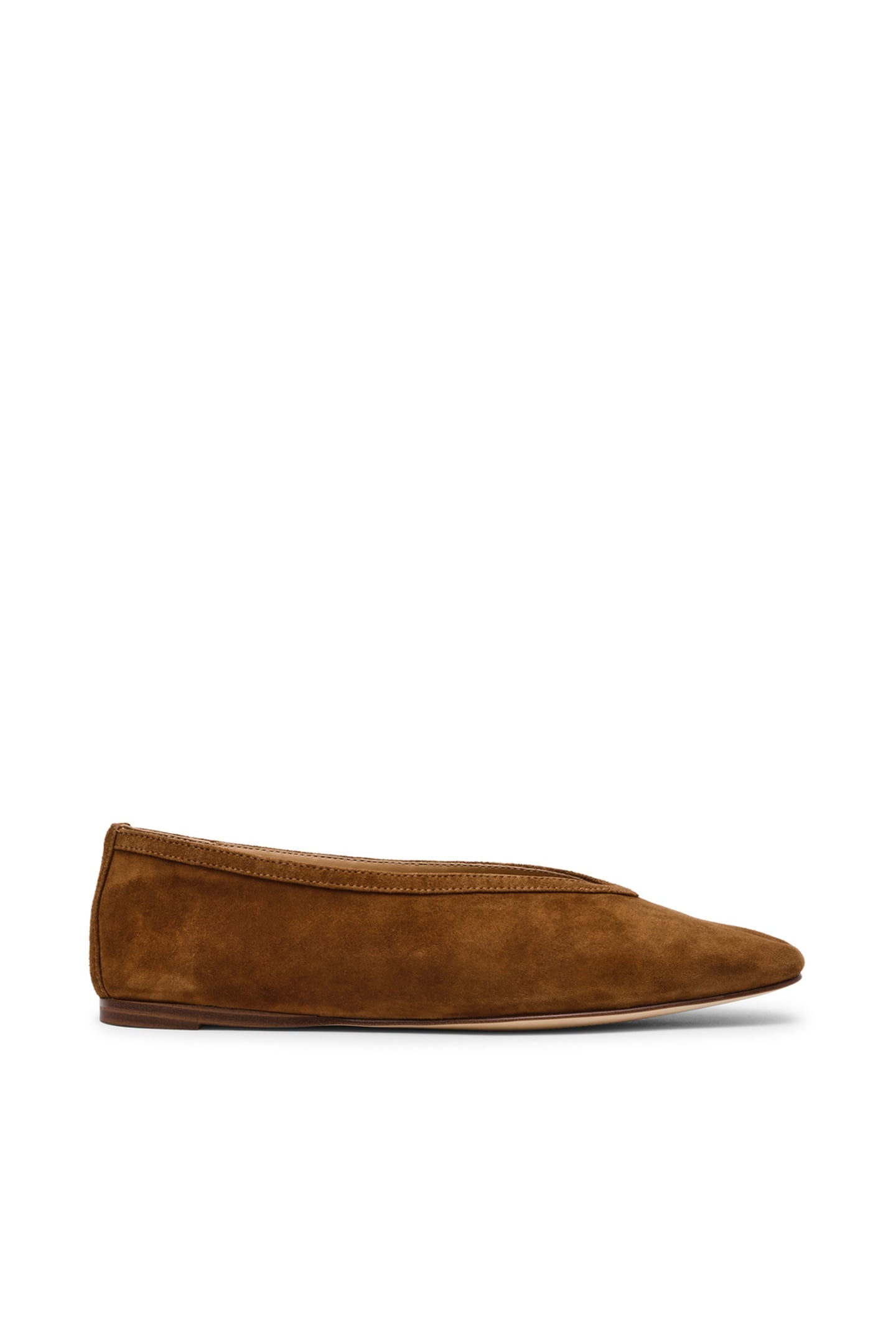 LENI FLAT SHOES CHESTNUT SUEDE 1