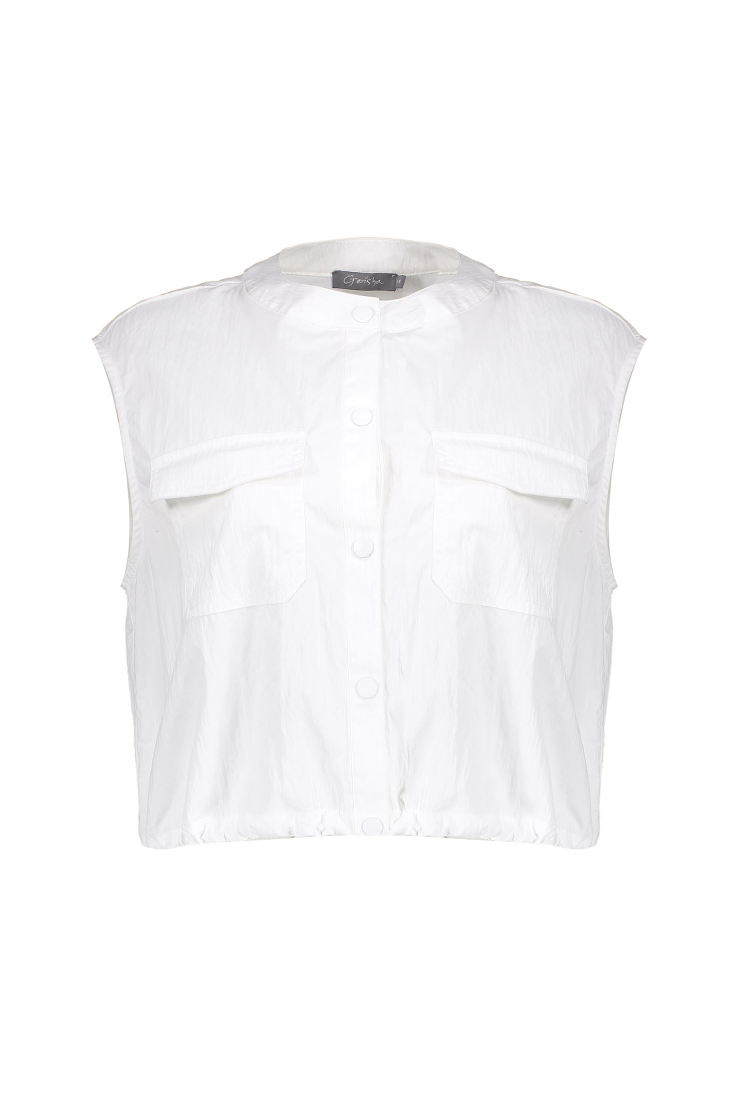GILET DRAWSTRING WHITE 1