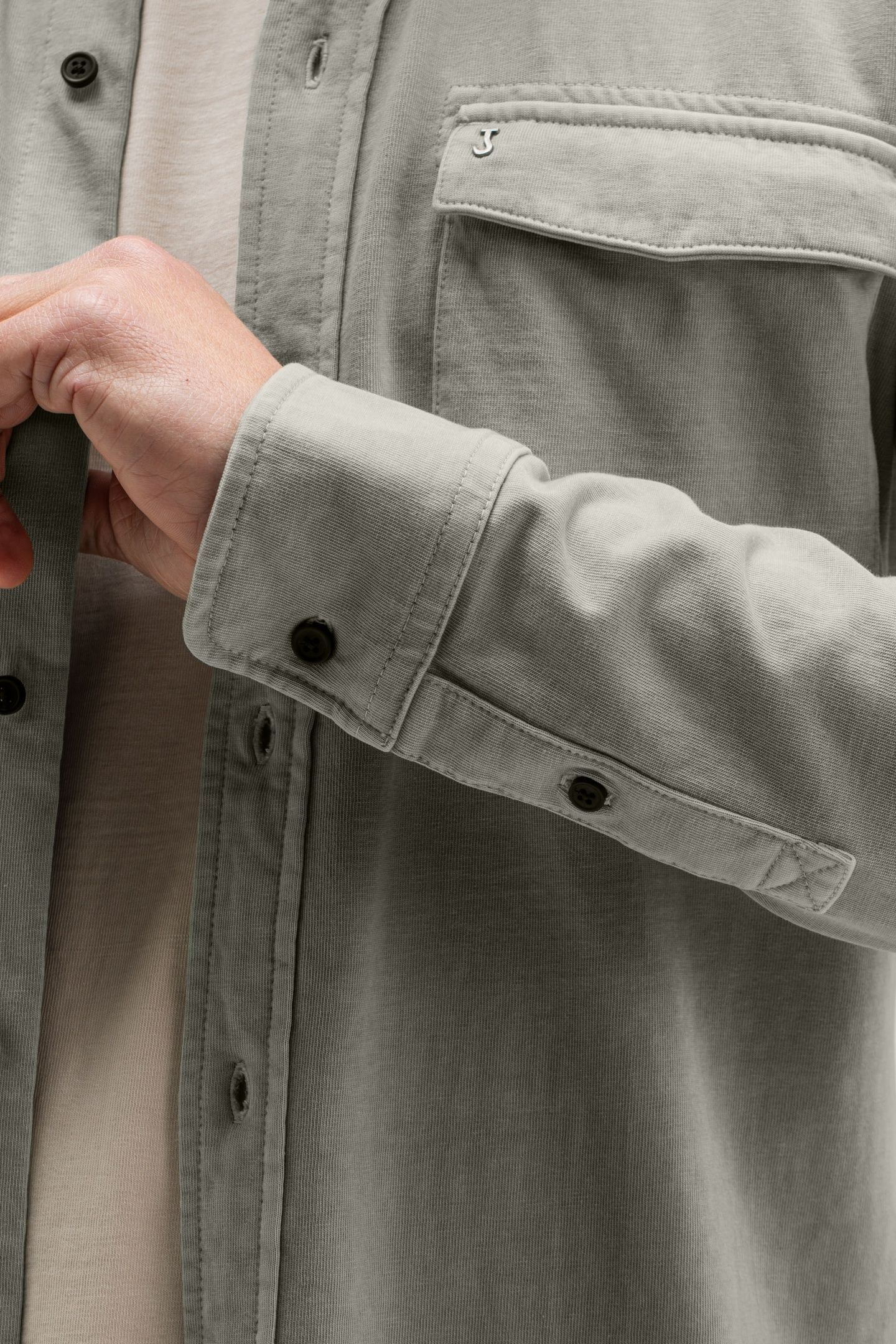 FINN POCKET JERSEY OVERSHIRT SLATE GREY 5