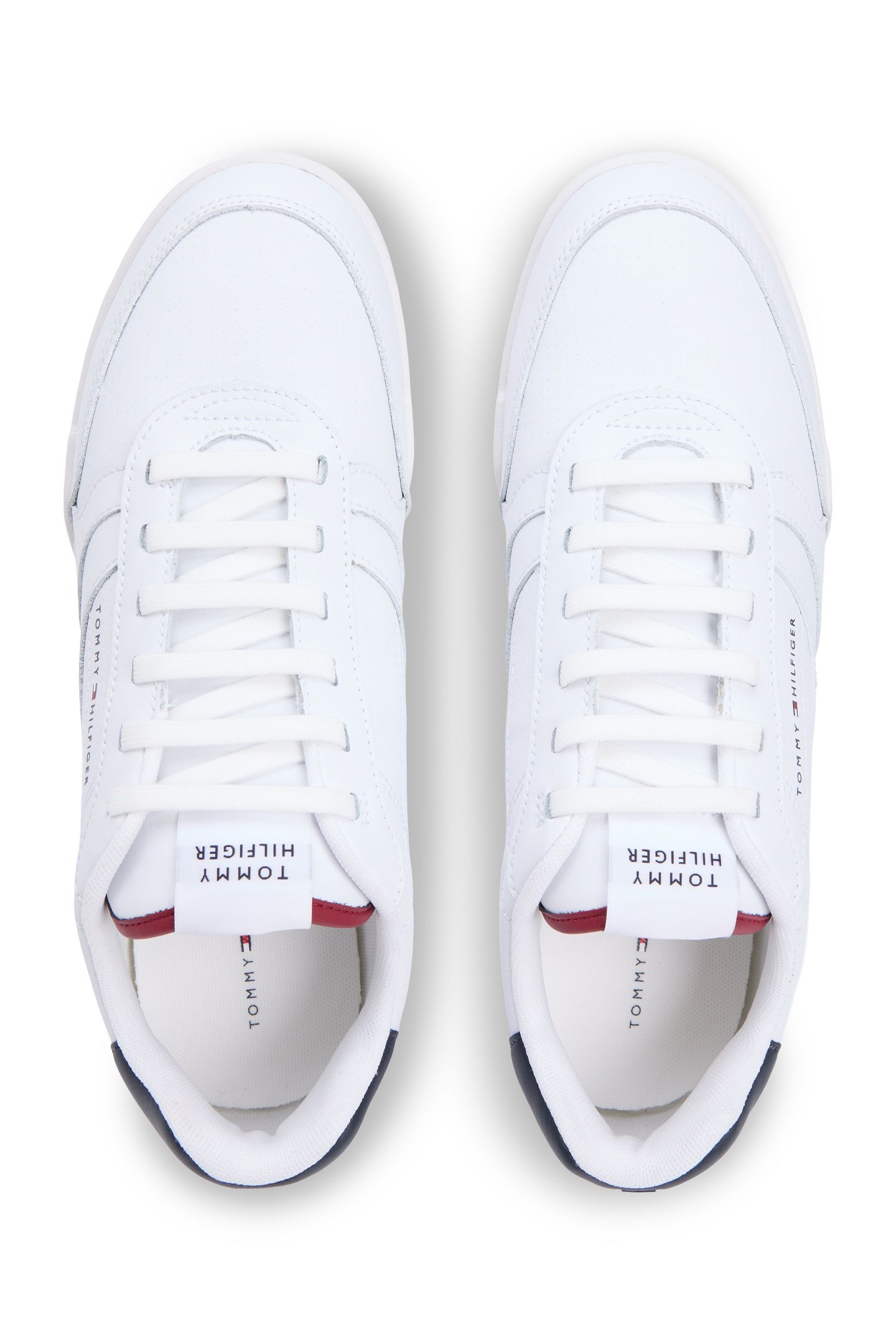 CONTRAST HEEL TRAINERS WILEATHER WHITE 5