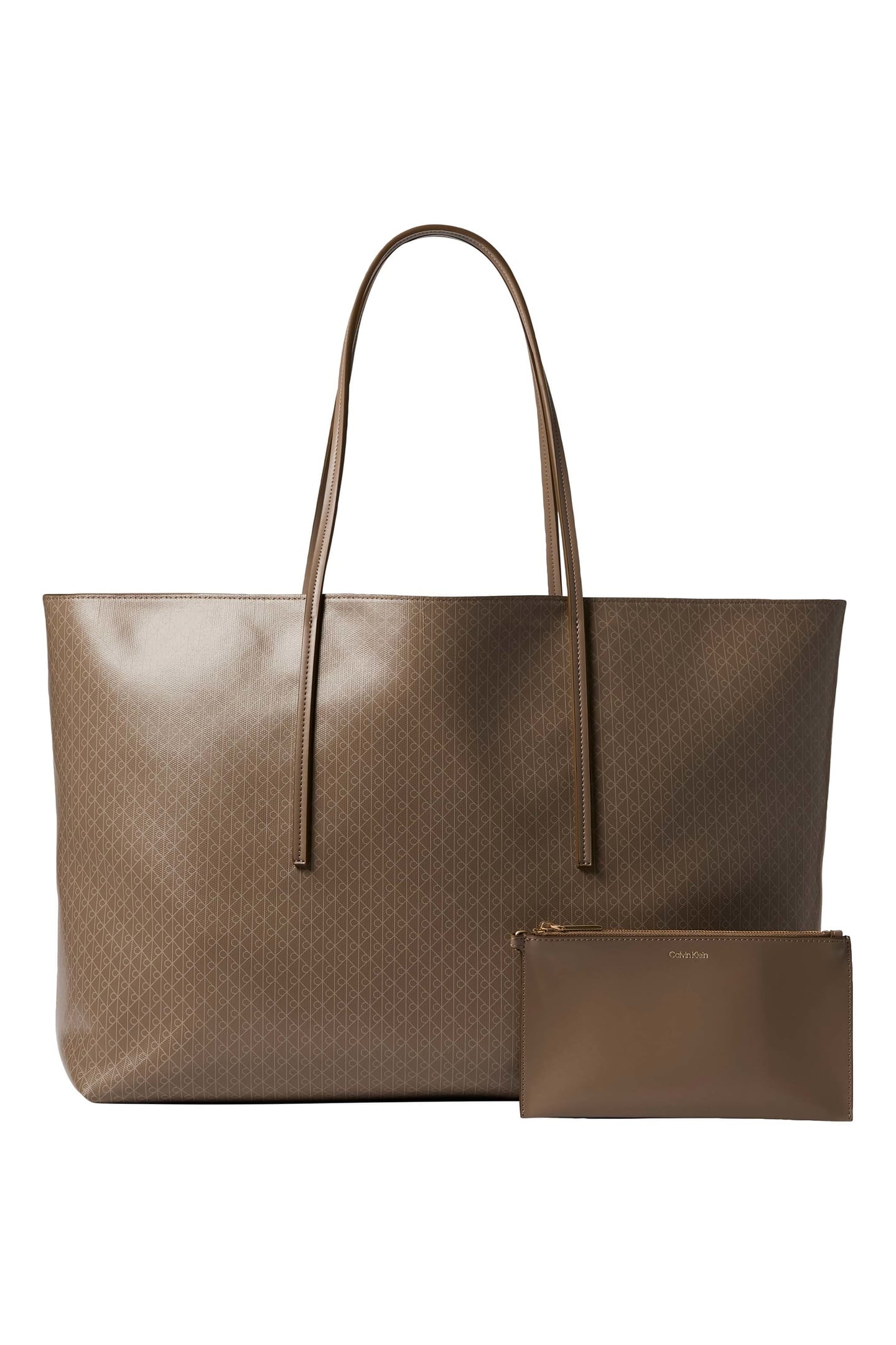 EMBLEM AOP LARGE TOTE DESERT TAUPE AOP 1