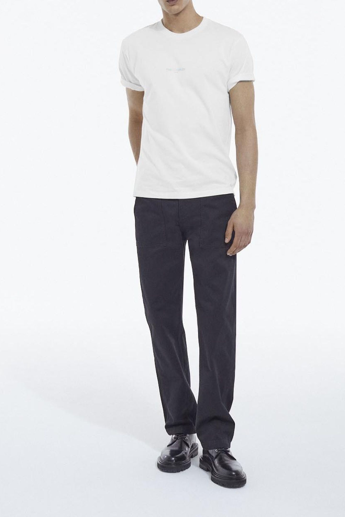 COTTON TROUSERS WITH PATCH POCKETS BLACK 2