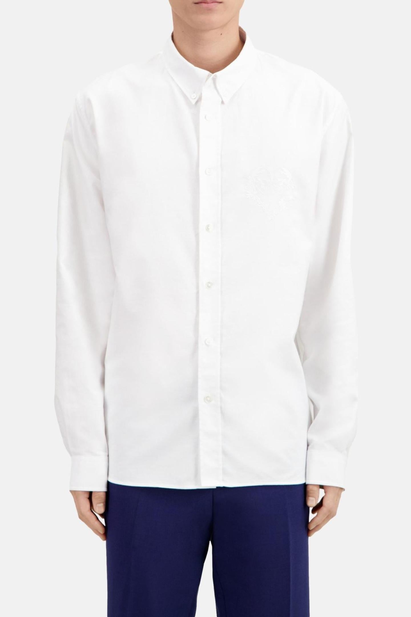 LONG-SLEEVED SHIRT WITH EMBROIDERY WHITE 1