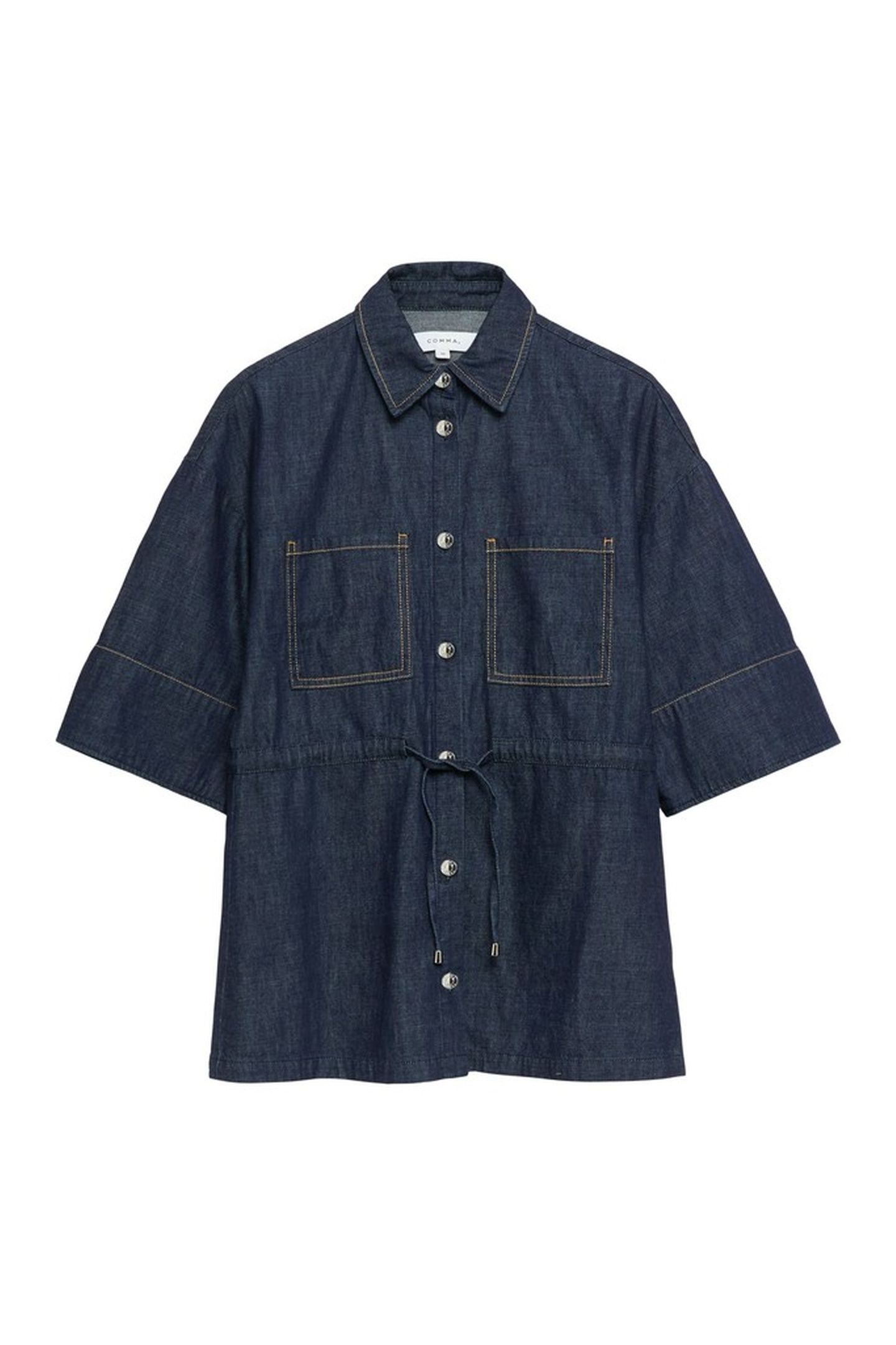 COMMA BLOUSES BLUE DENIM 4
