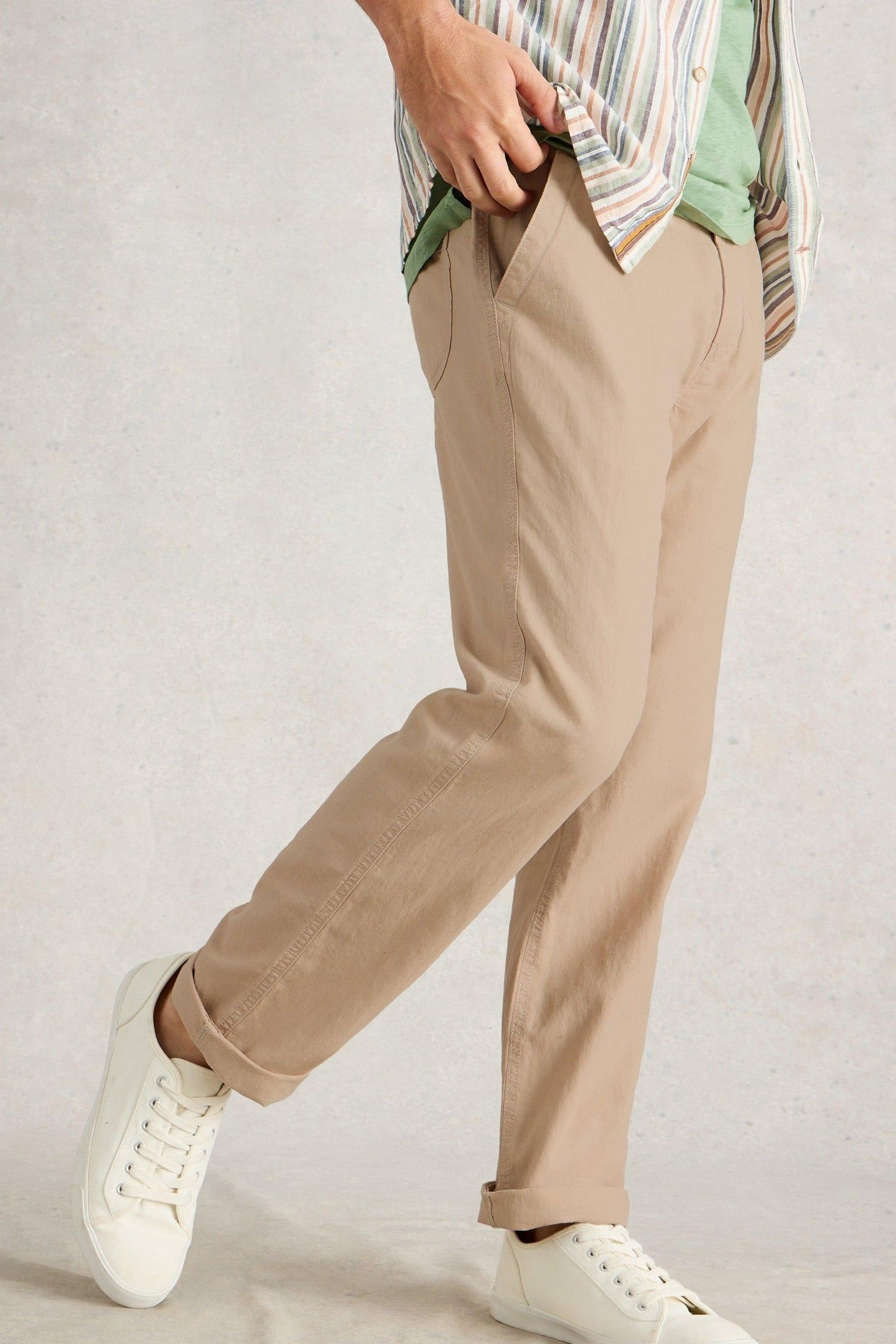 DRAWSTRING LINEN BLEND TROUSER LIGHT NATURAL 7