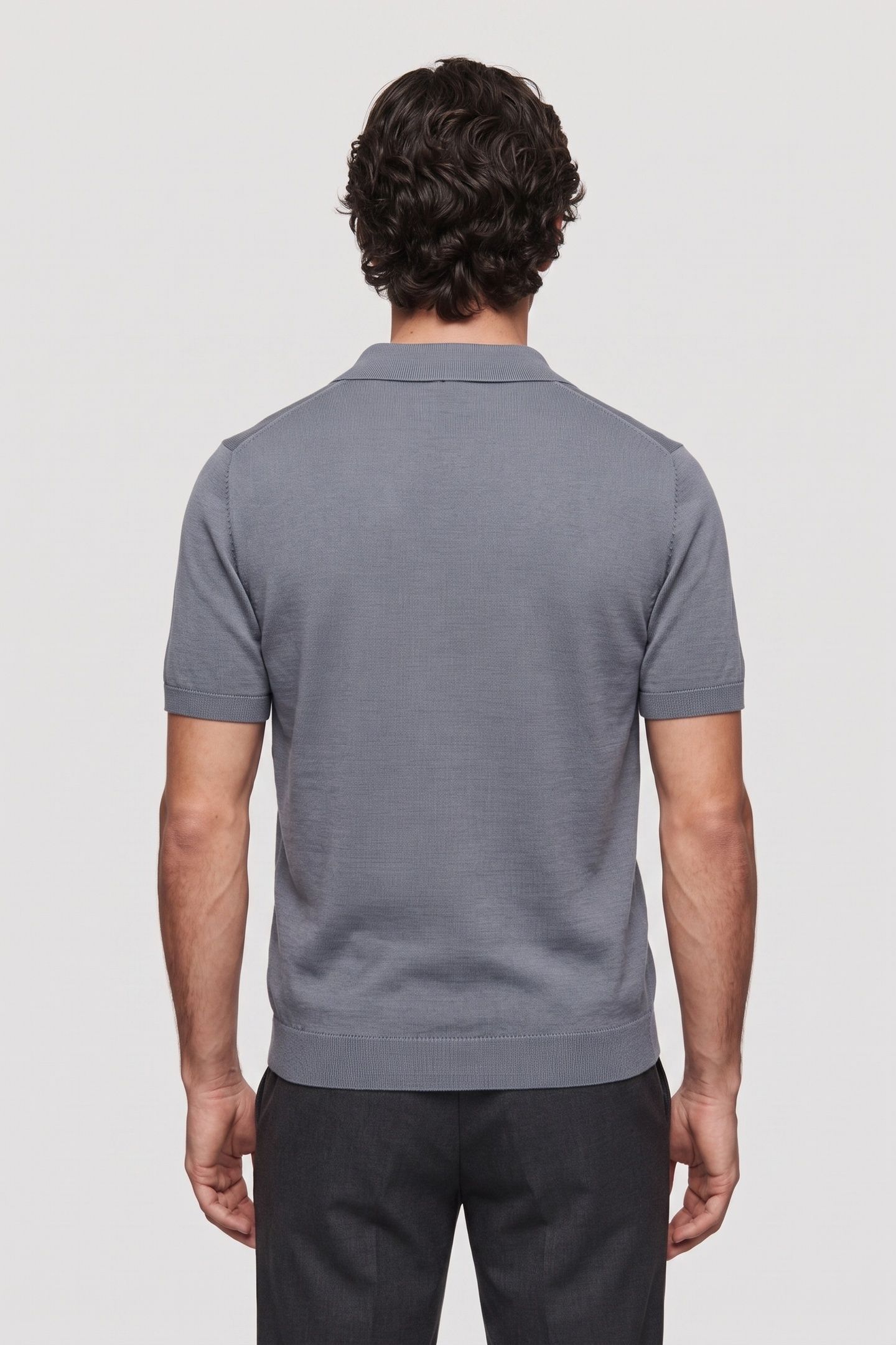TERMEZ COTTON LINEN POLO BLUE 2