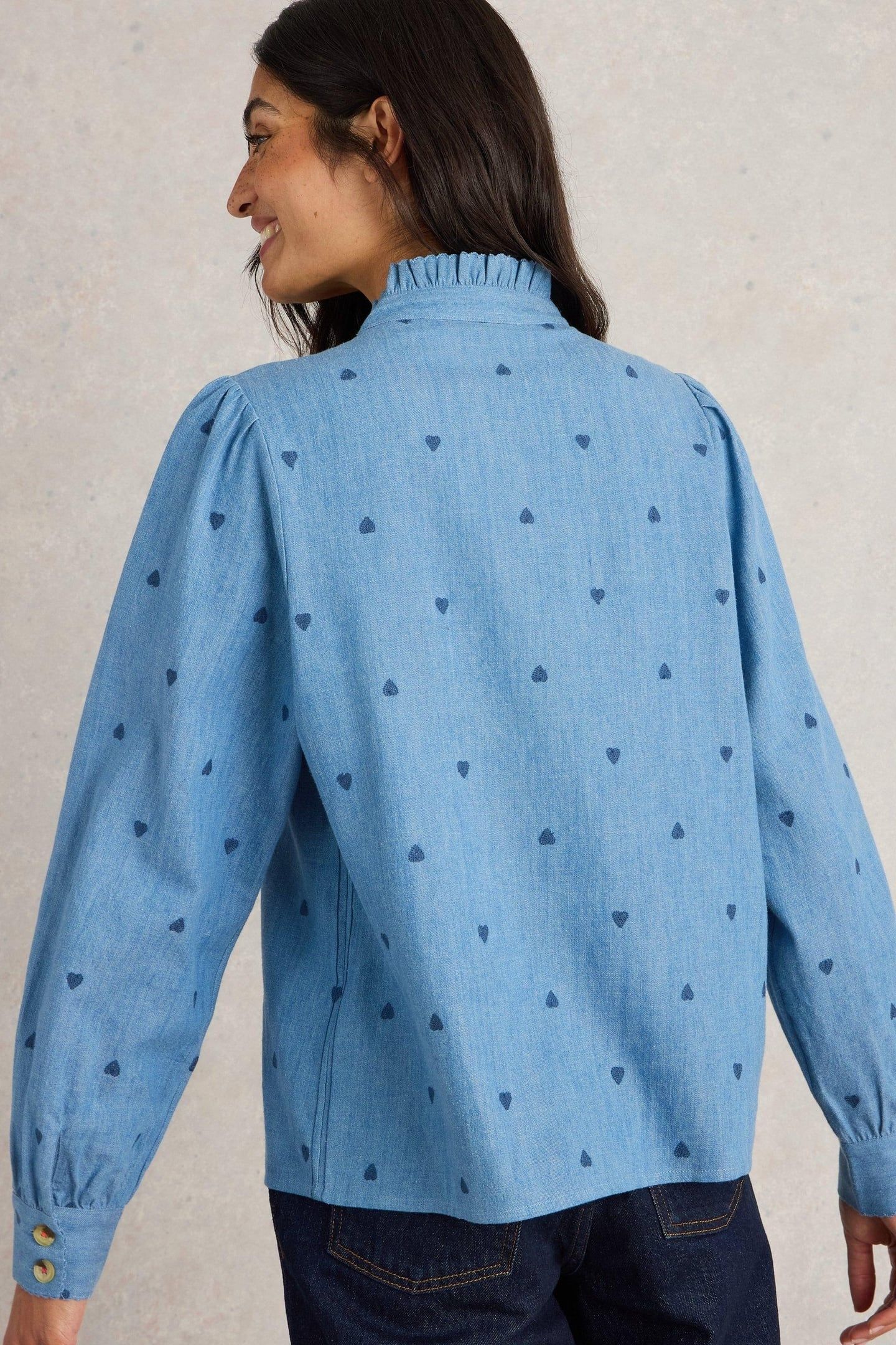 PAULINE EMBROIDERED TOP DENIM MULTI 3