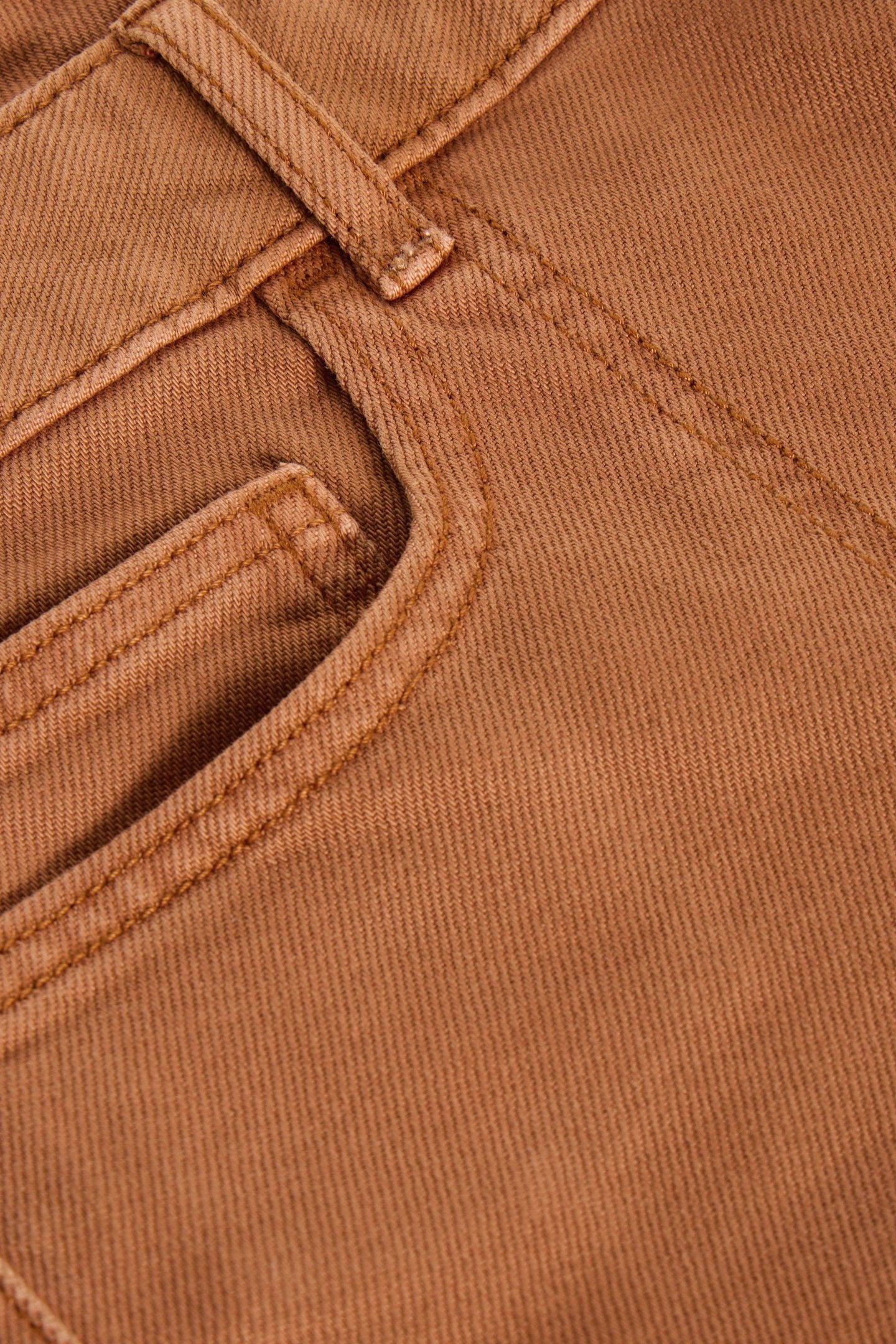 TIA WIDE LEG CROP JEAN DARK TAN 7