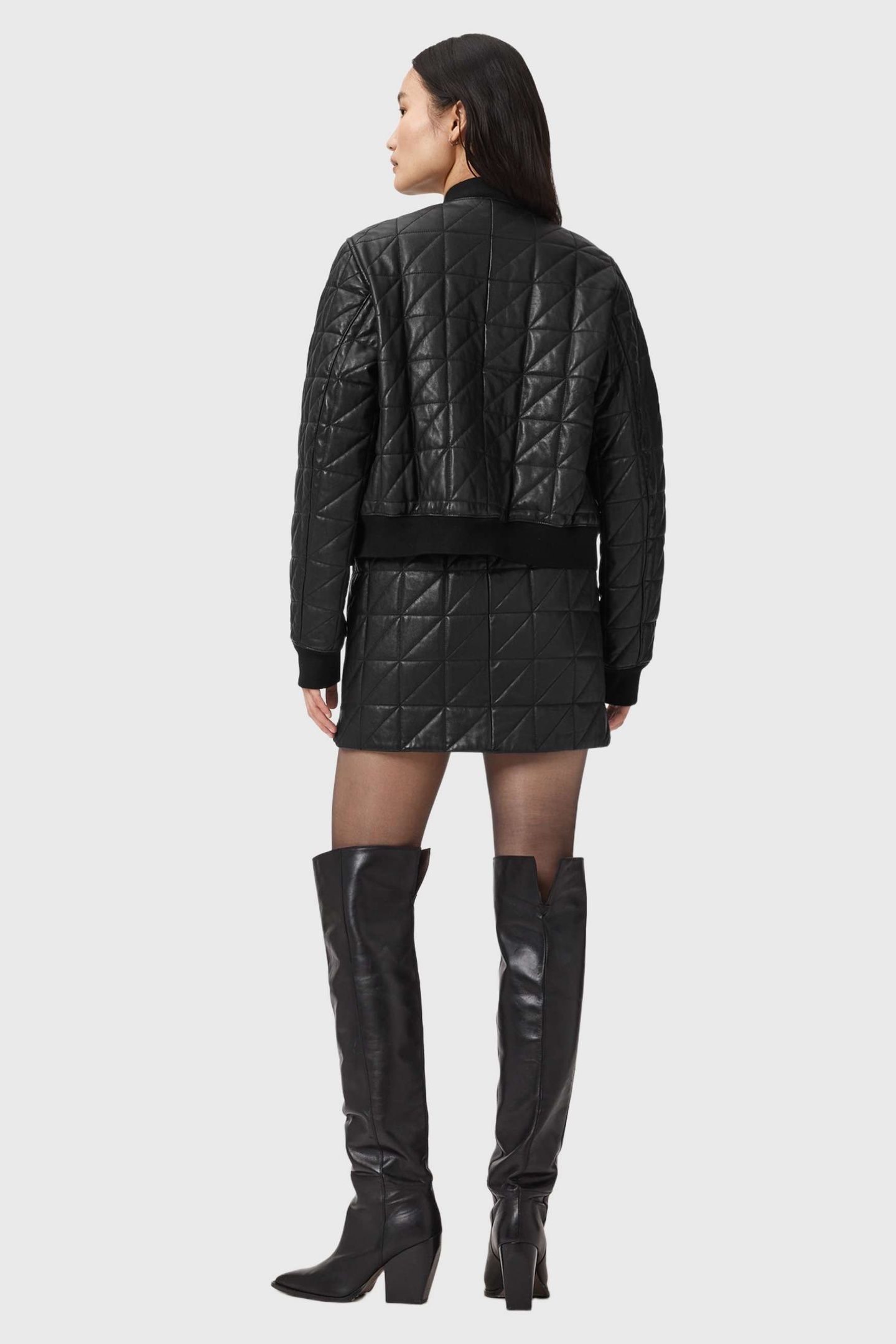 CARLY QUILTED SKIRT BLACK 5