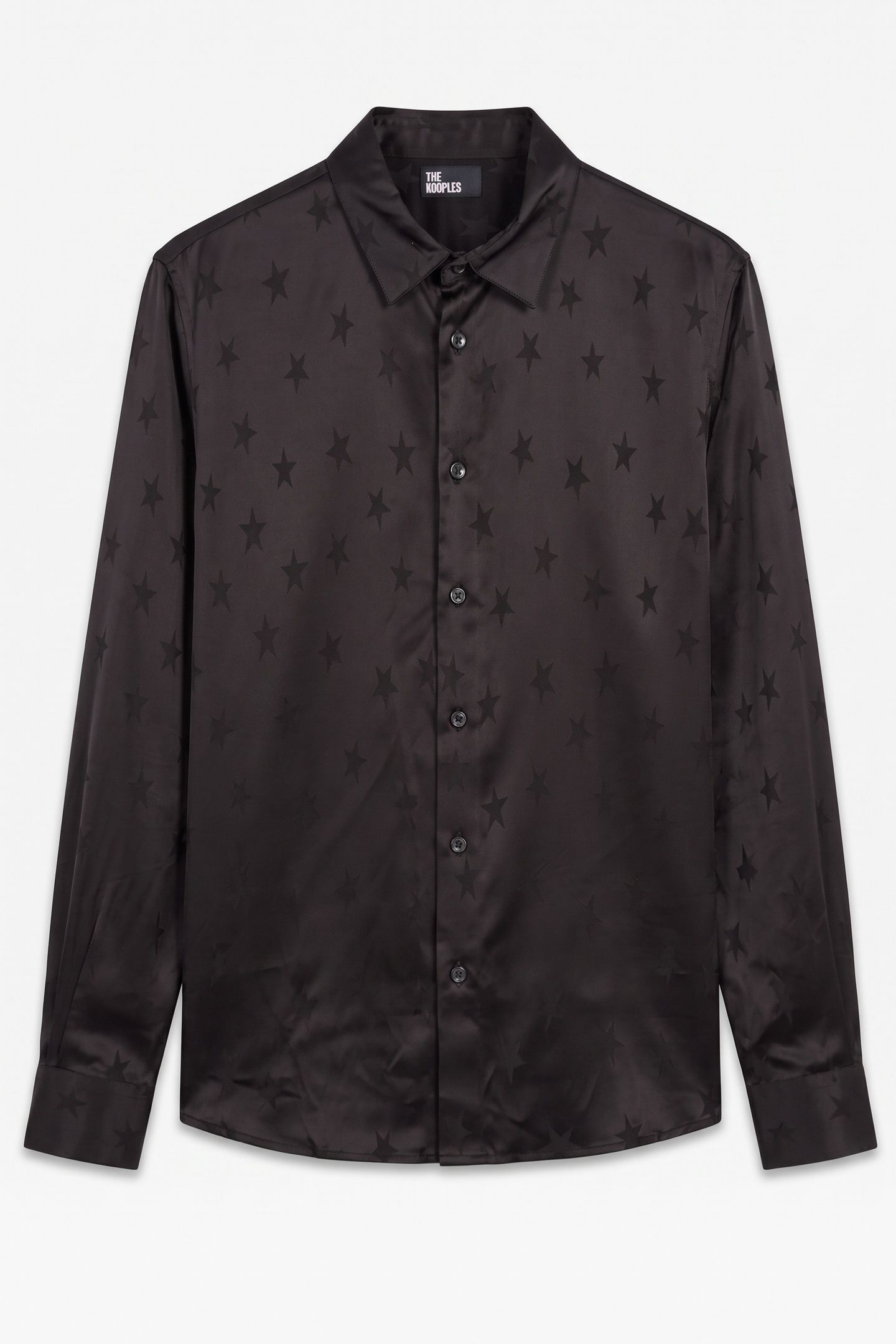 STAR JACQUARD LONG SLEEVE SHIRT BLACK 3