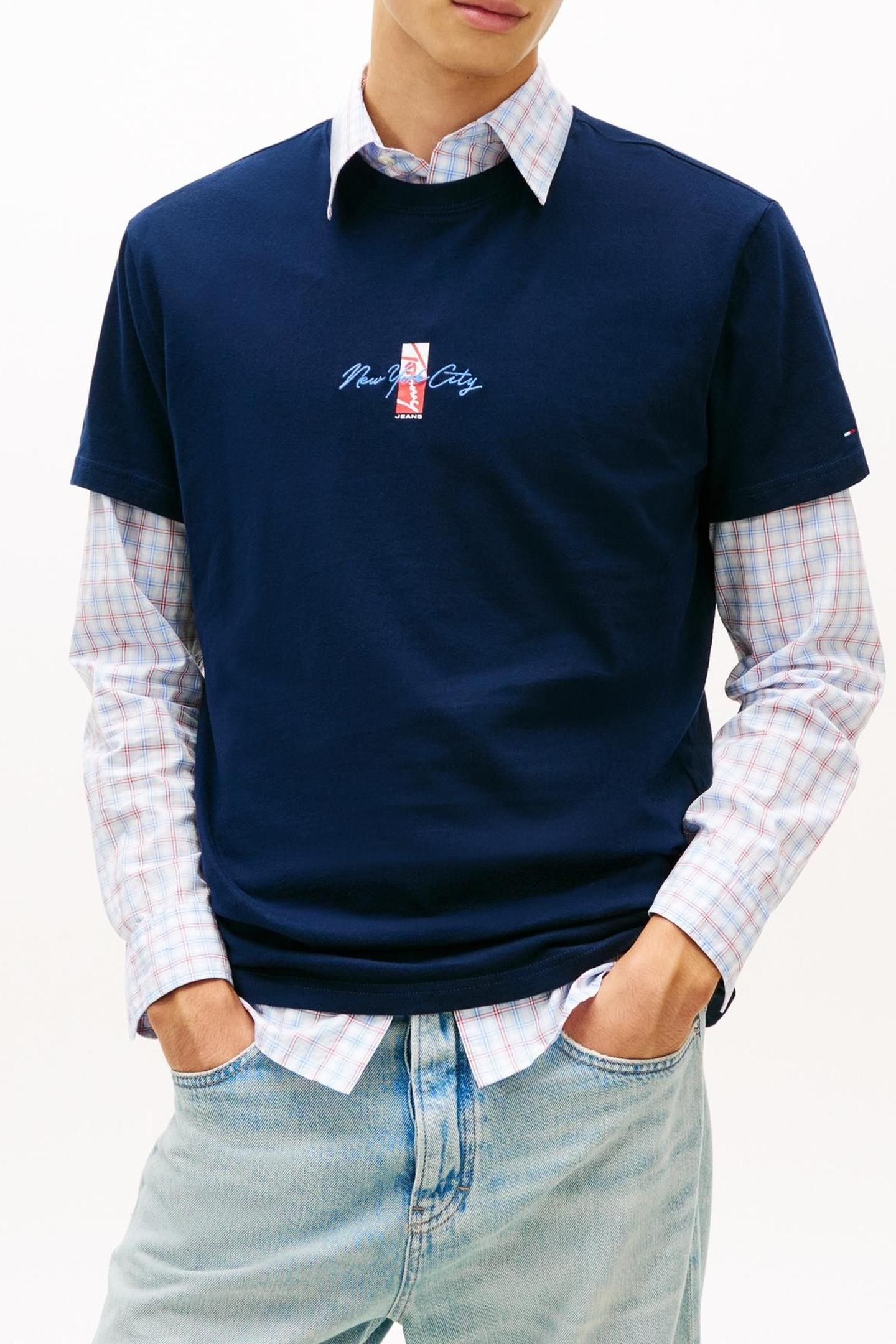 REGULAR SIGNATURE BLOCK T-SHIRT DARK NIGHT NAVY 1