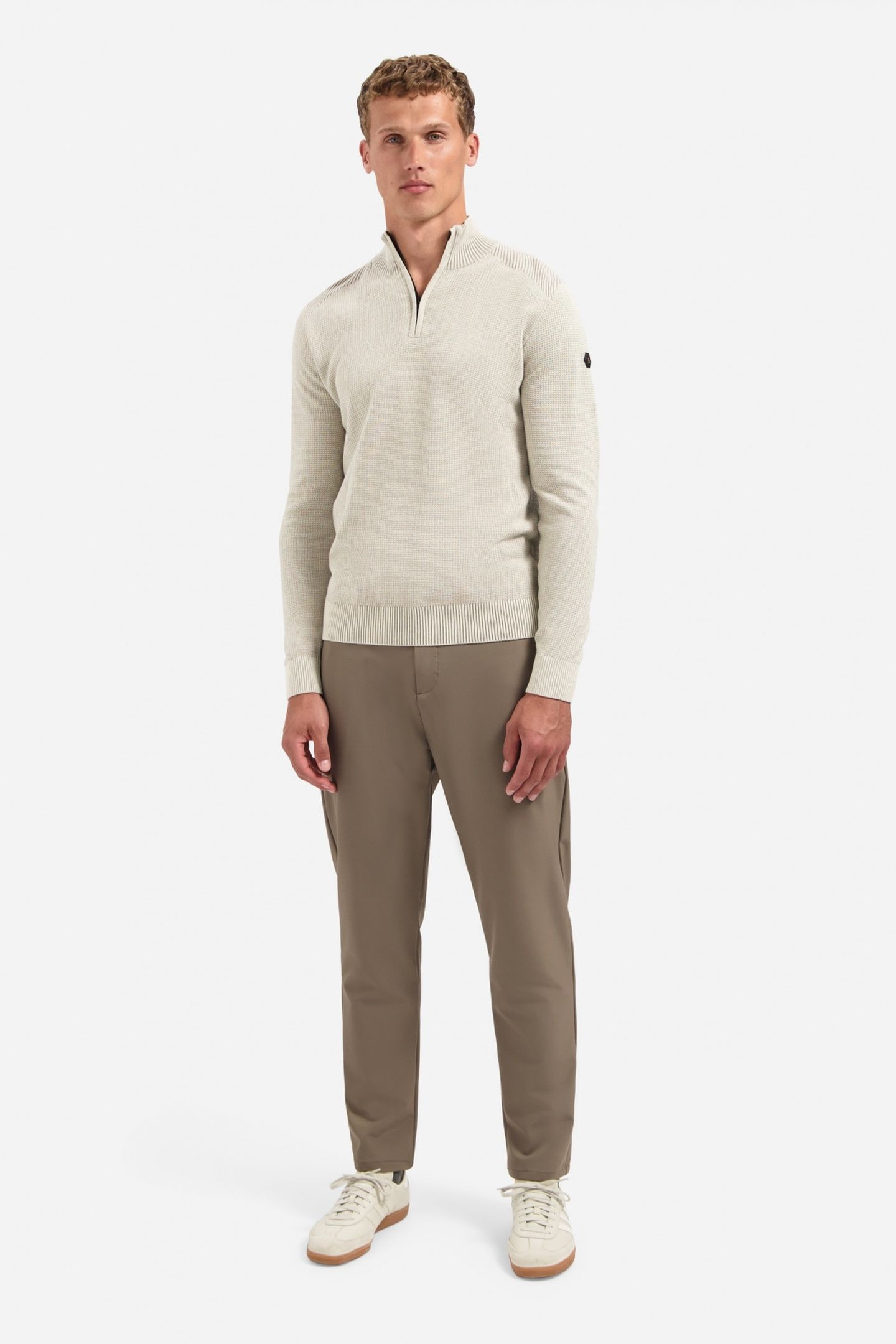 PULLOVER HALF ZIP PLATED STRUCTURE KNIT KIT 2