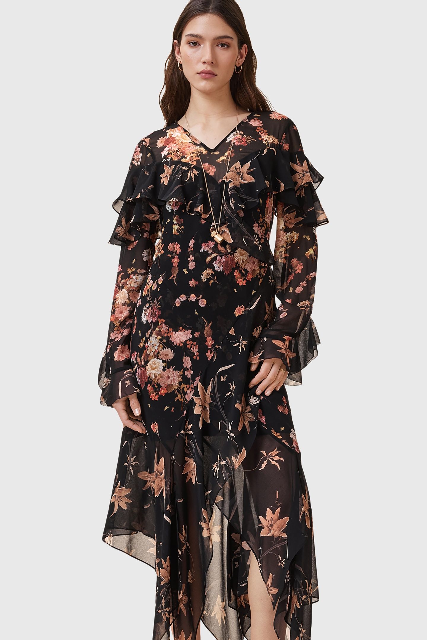 FRESCA DRESS PETRA SEPIA BROWN 1