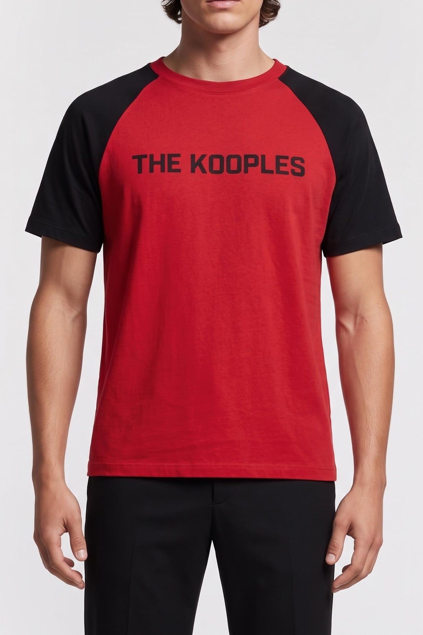 SHORT-SLEEVED RAGLAN T-SHIRT W FRONT PRINT RUBIS 1