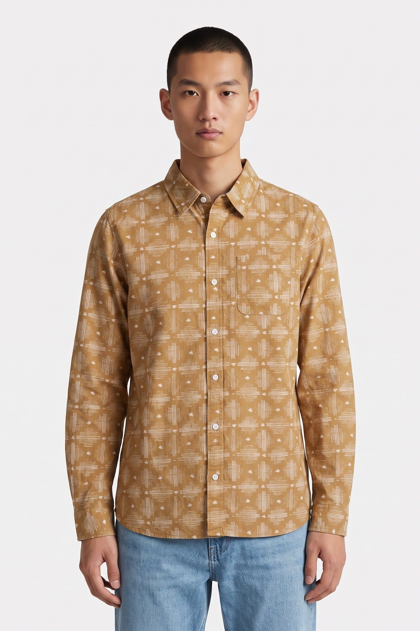 GEO PRINTED SHIRT YELLOW PRINT 1