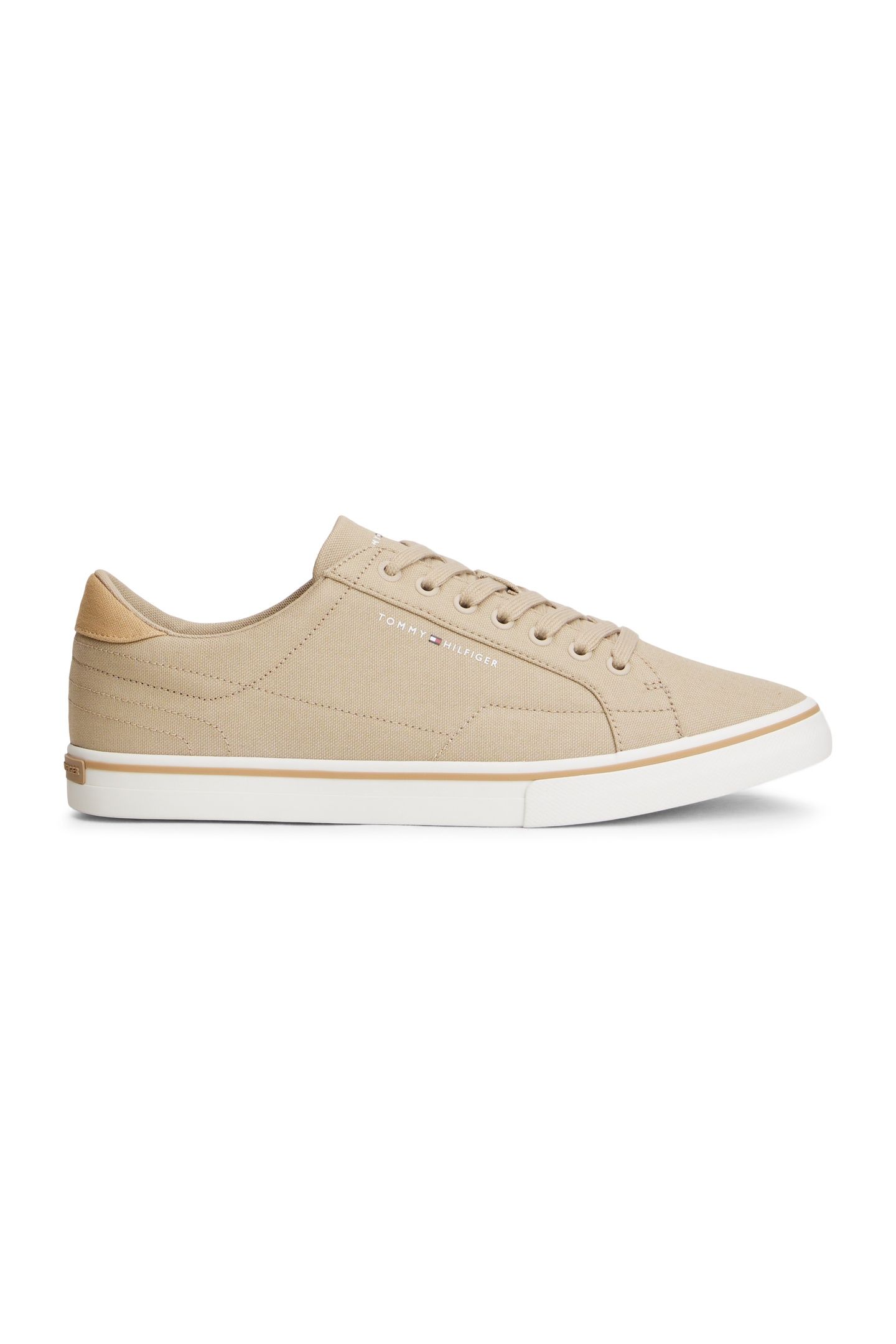 CANVAS EMBOSSED TRAINERS SANDALWOOD 1