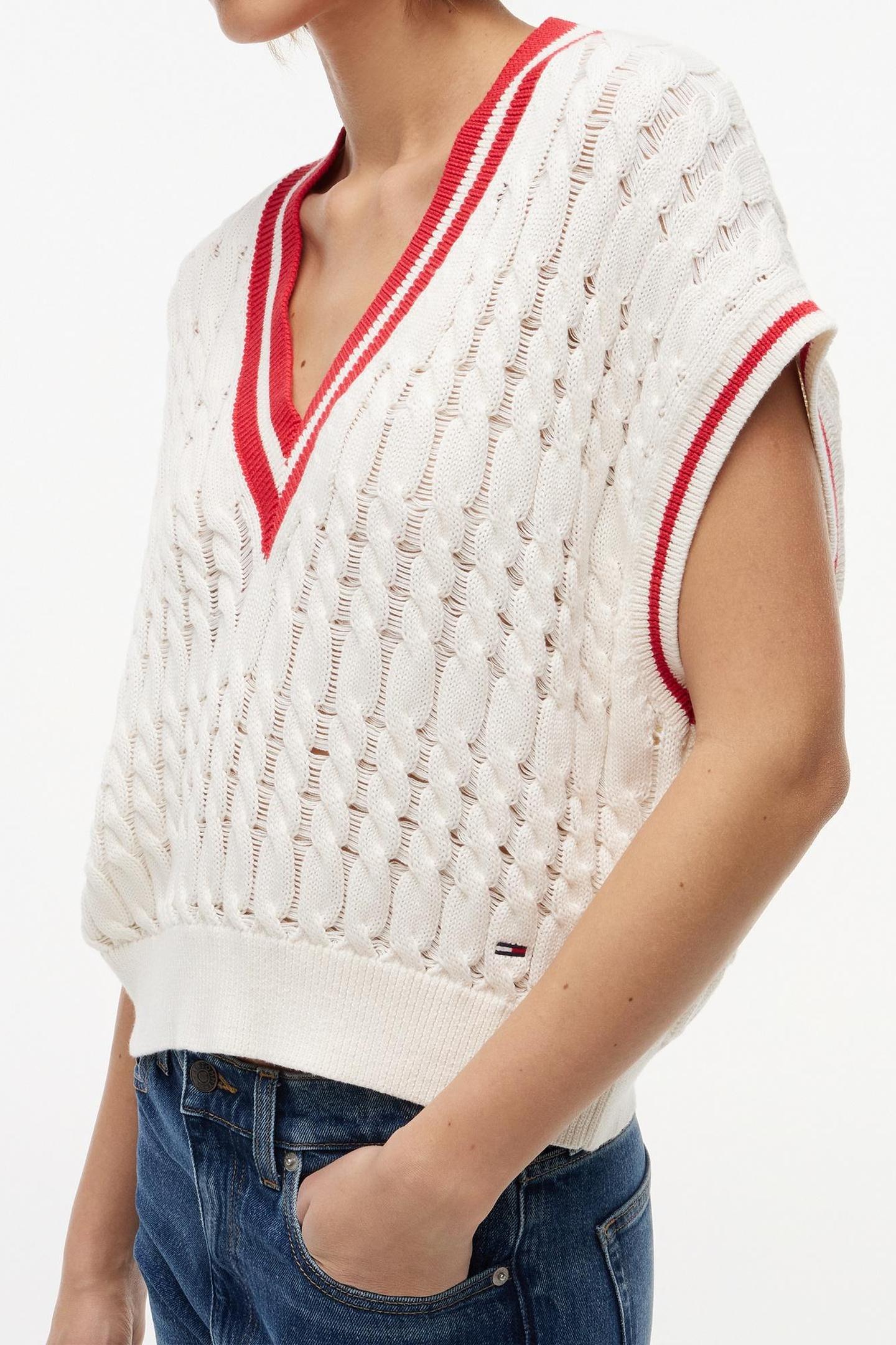TIPPING V NECK ANCIENT WHITE 5