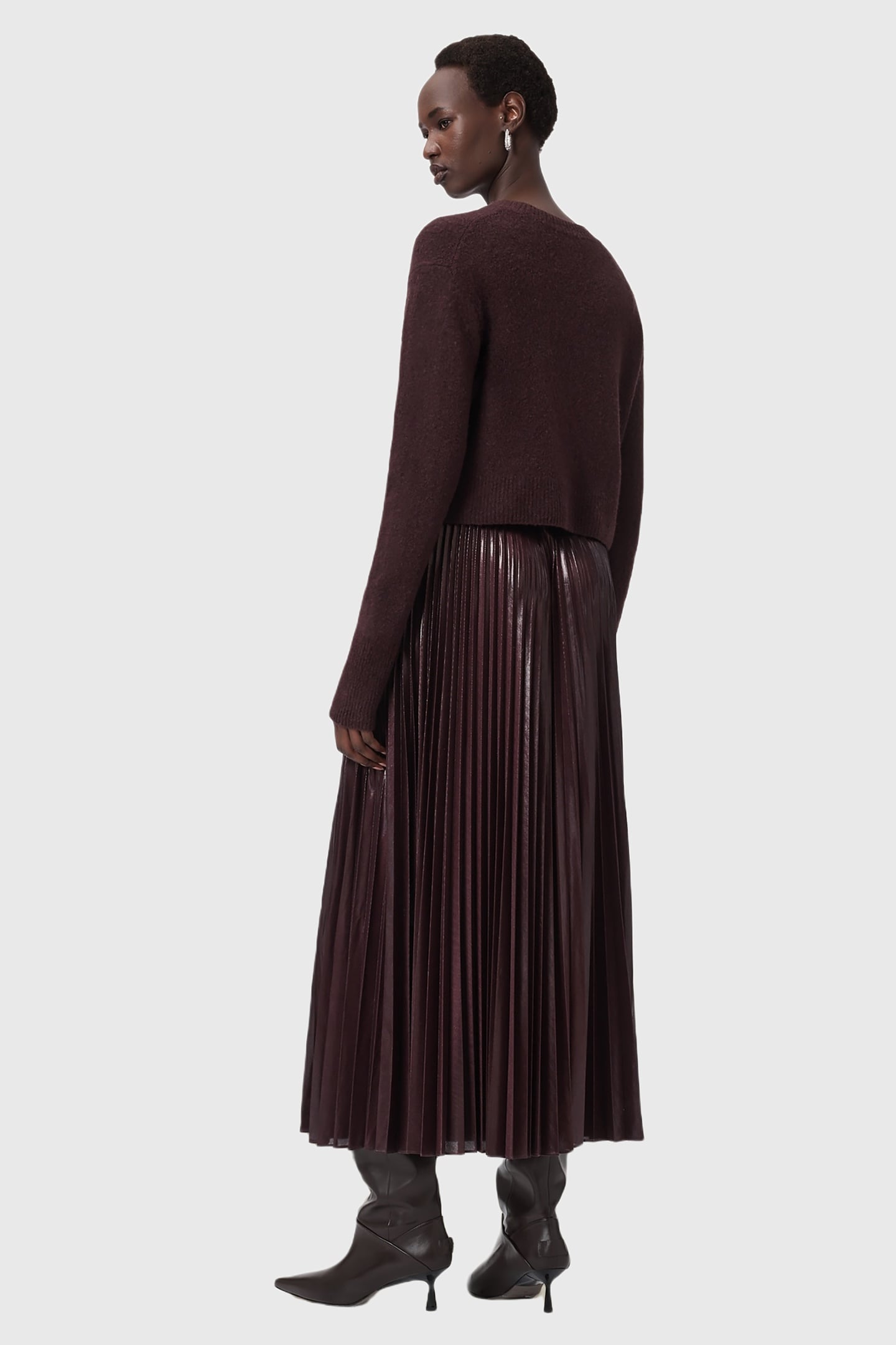 SPARK CREW DRESS OXBLOOD RED 7