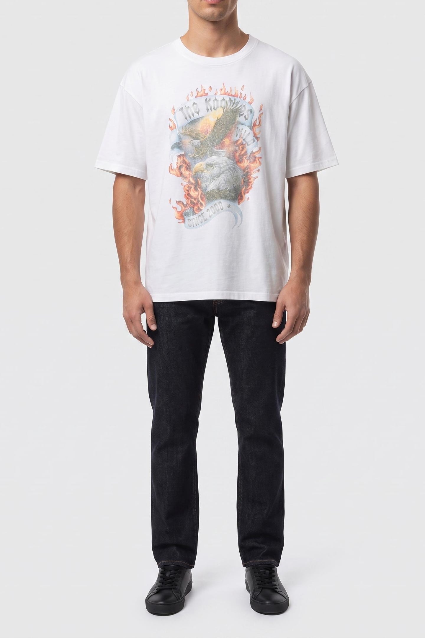 SHORT-SLEEVED T-SHIRT WITH PRINT ON THE FRONT ECRU 1