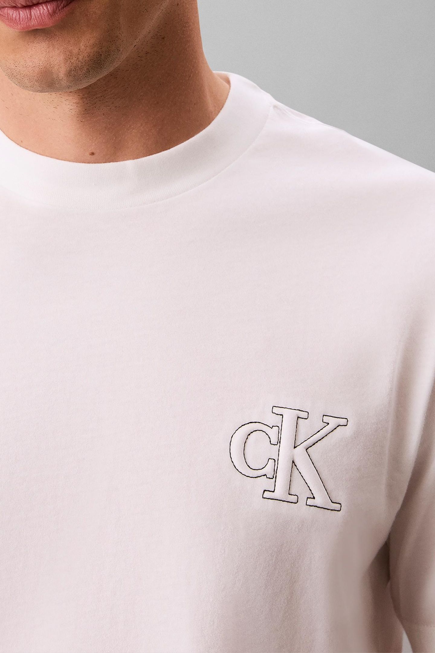 SS 30S JERSEY EASY MONOGRAM TEE BRIGHT WHITE 5