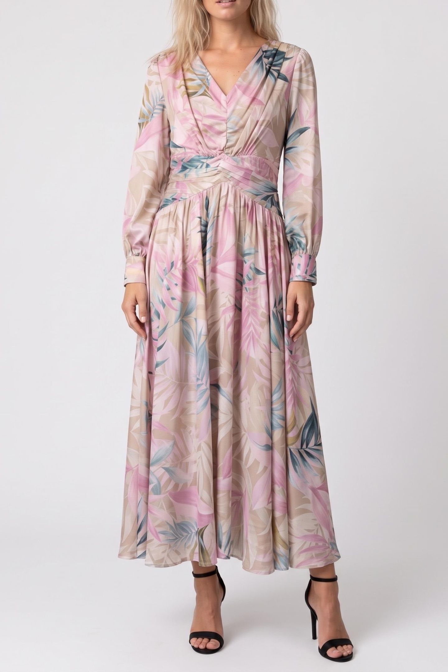 GUESS ECO HELENE MAXI DRESS WANNA BE PINK 1