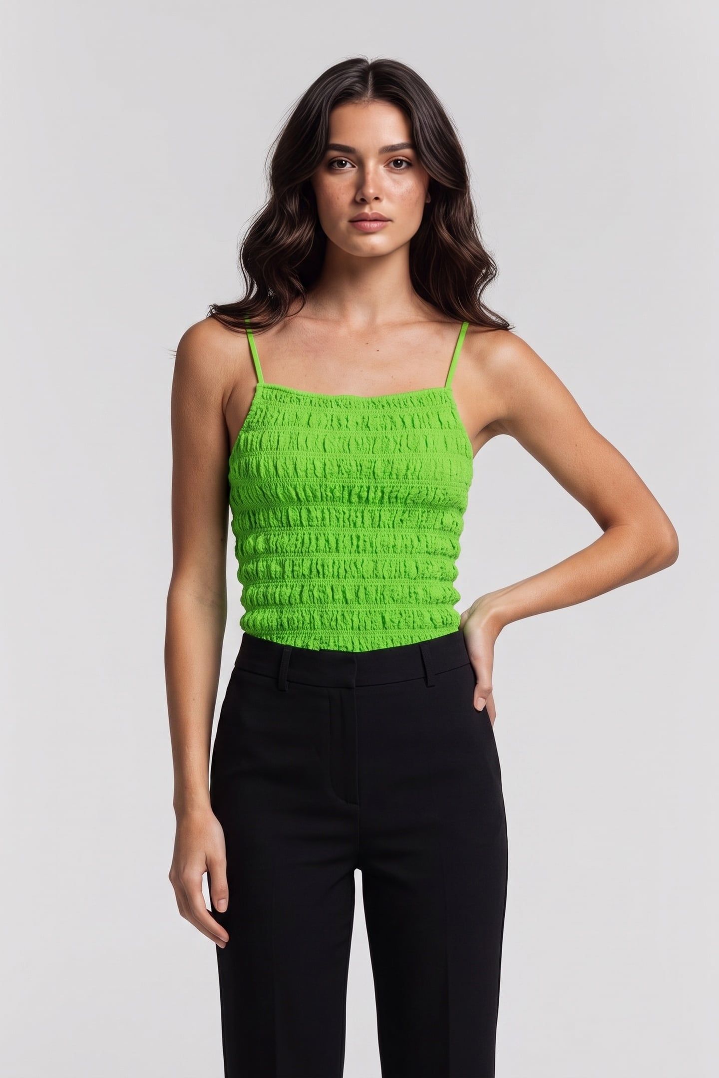 HIDE CRINCLE TOP GREEN 1