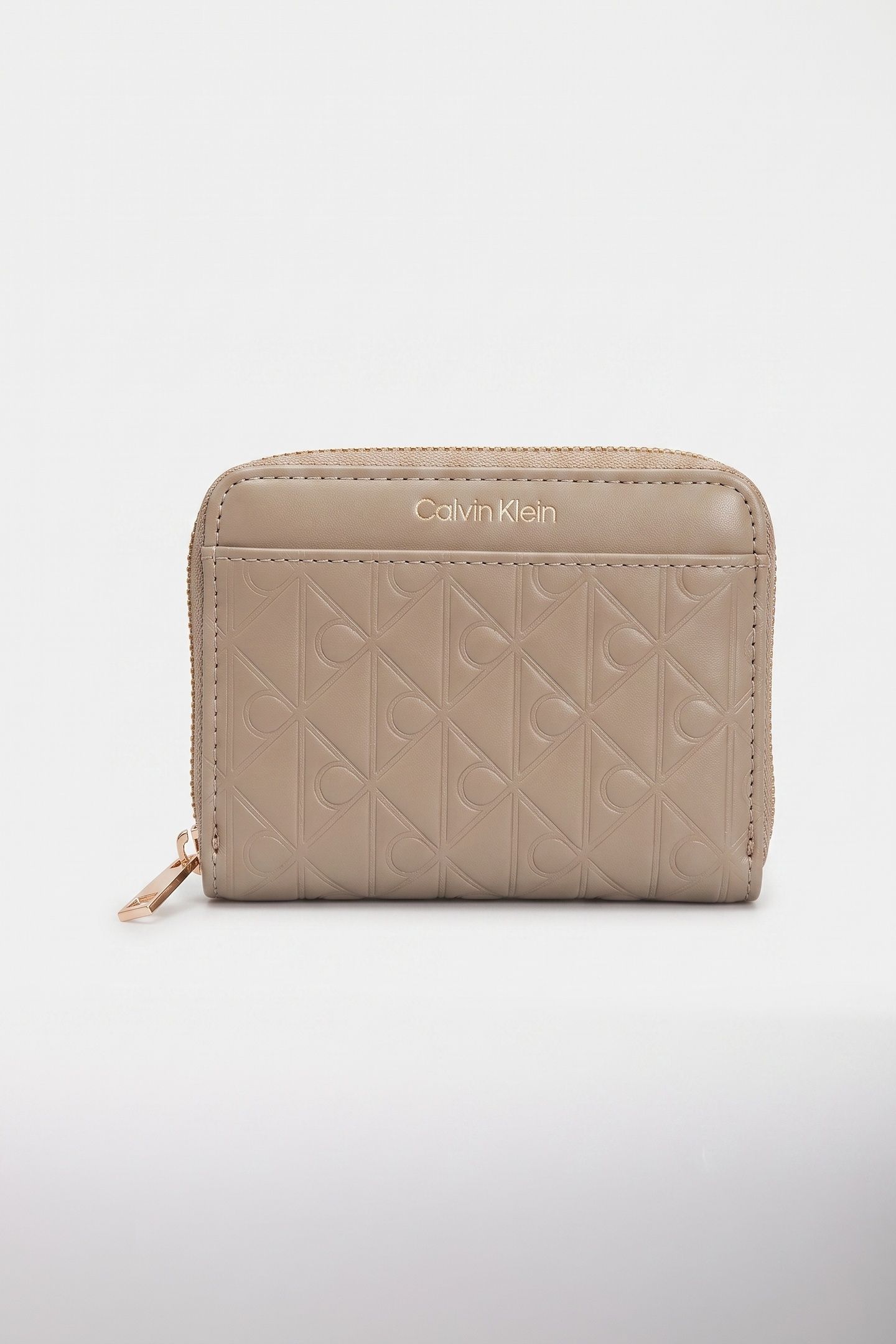 EMBLEM AOP EMBOSSED WALLET DESERT TAUPE 1