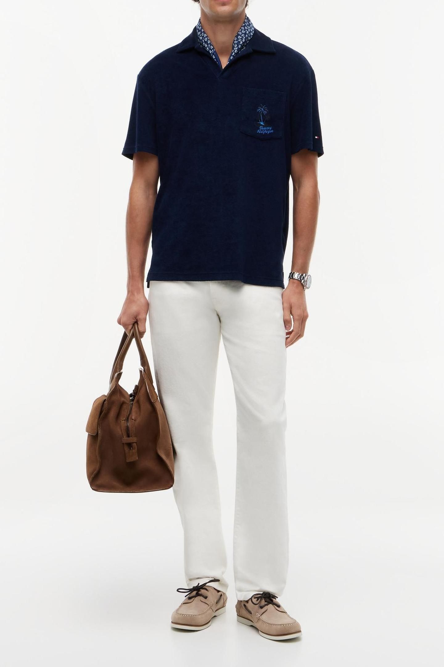 TOWELLING GRAPHIC CARBON NAVY 1