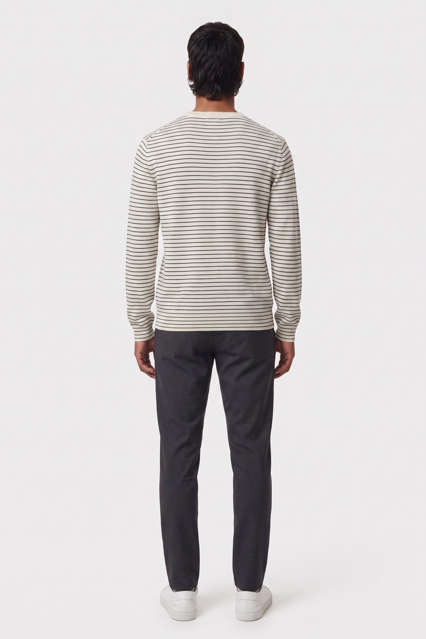 PULL COL ROND A RAYURES DETAIL BRODERIE WHITE / BLUE 3