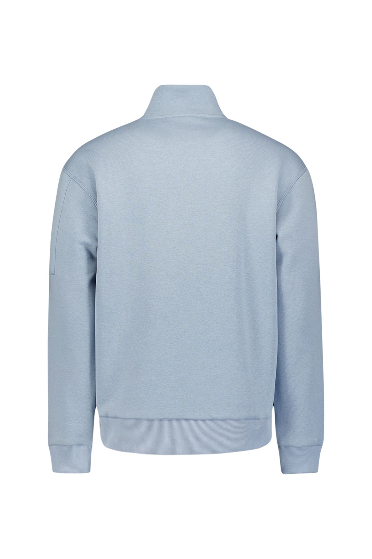 SWEATER HALF ZIP BRUSHED DUSTY BLUE 5