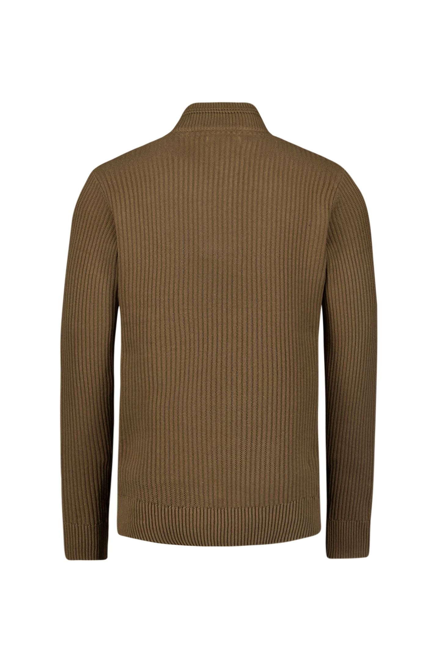 PULLOVER HALF ZIP RIB VARIATION TAUPE 6