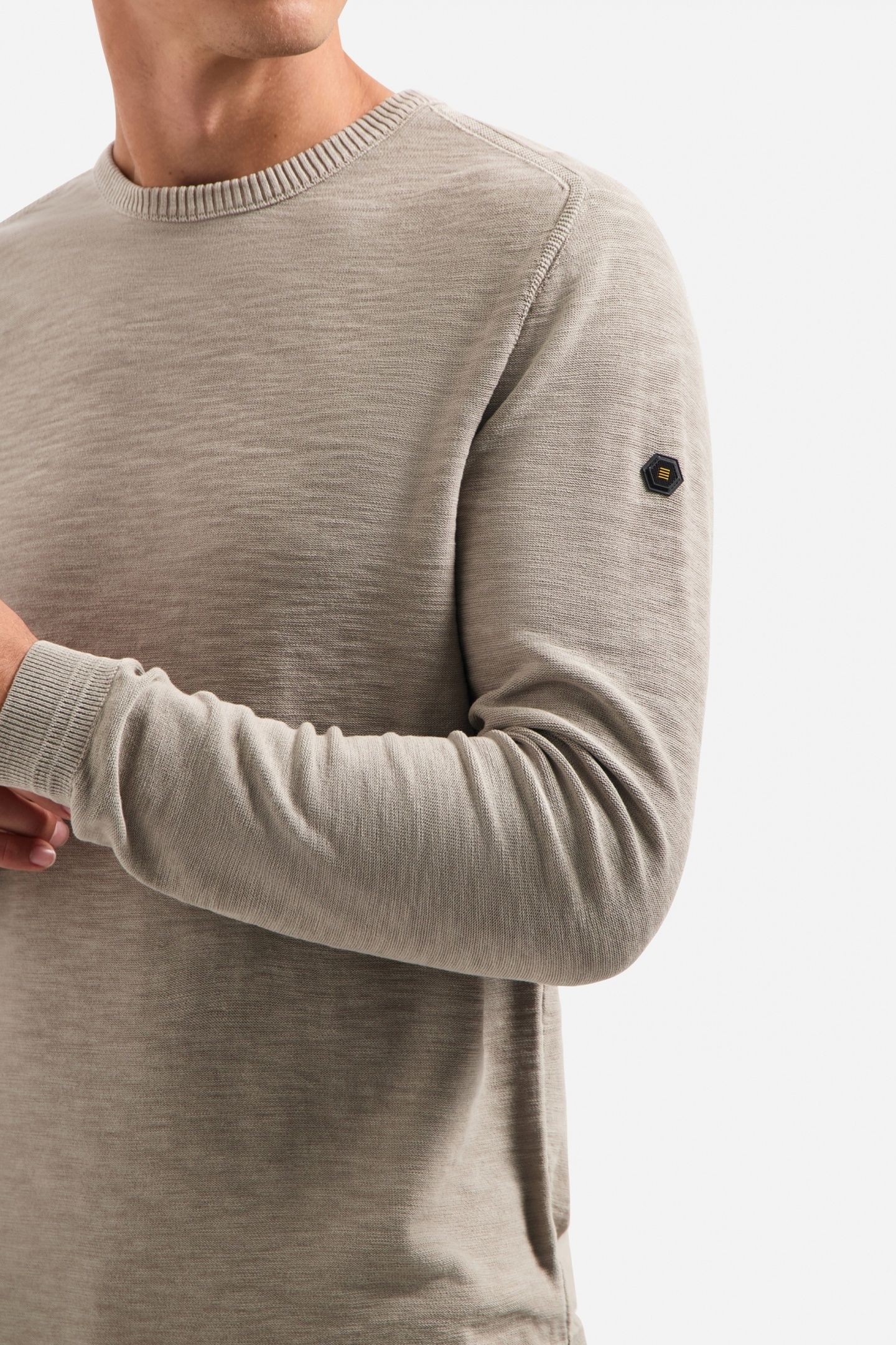 PULLOVER CREWNECK GARMENT DYED + STONE WASHED CLAY 7