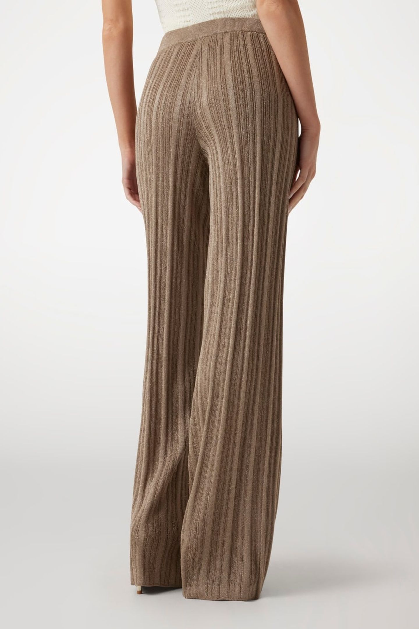 GIA RIBBED SWTR PANT NATURAL ALMOND + GOL 2