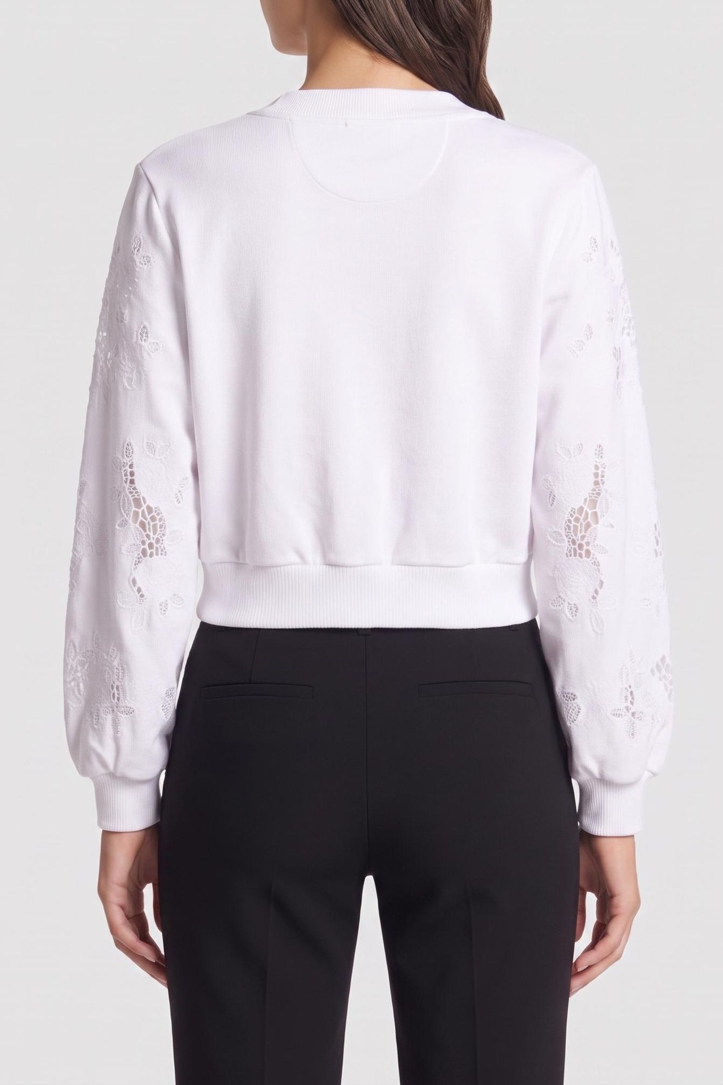 GUESS ECO LS CARDIGAN CUT OUT PURE WHITE 2
