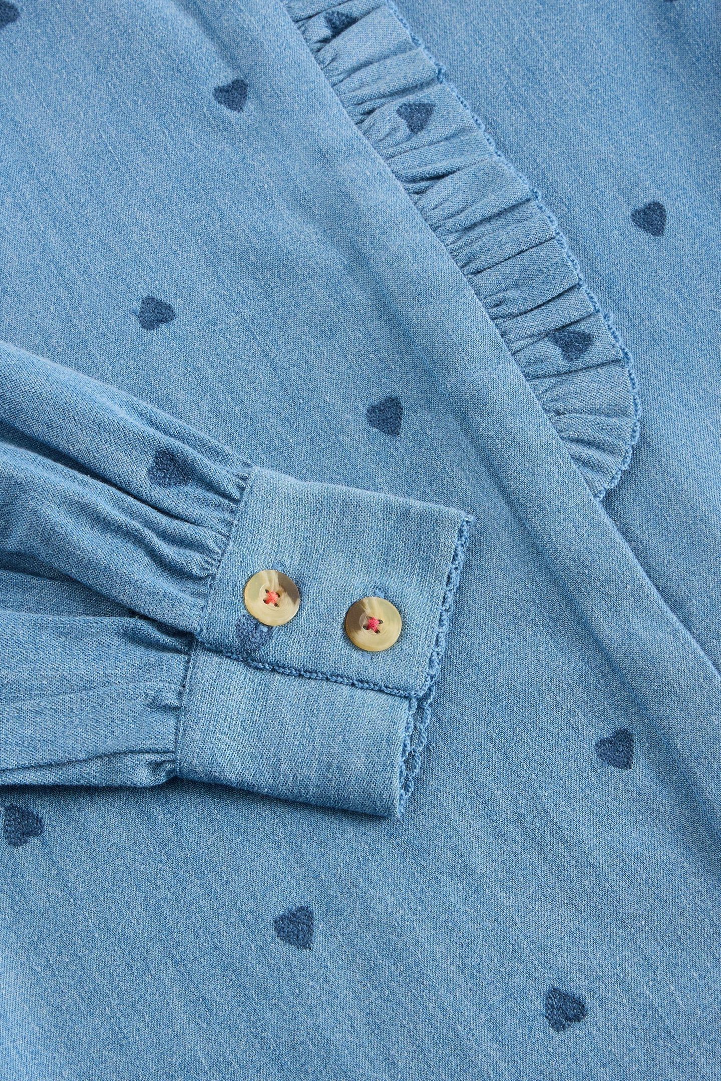PAULINE EMBROIDERED TOP DENIM MULTI 7