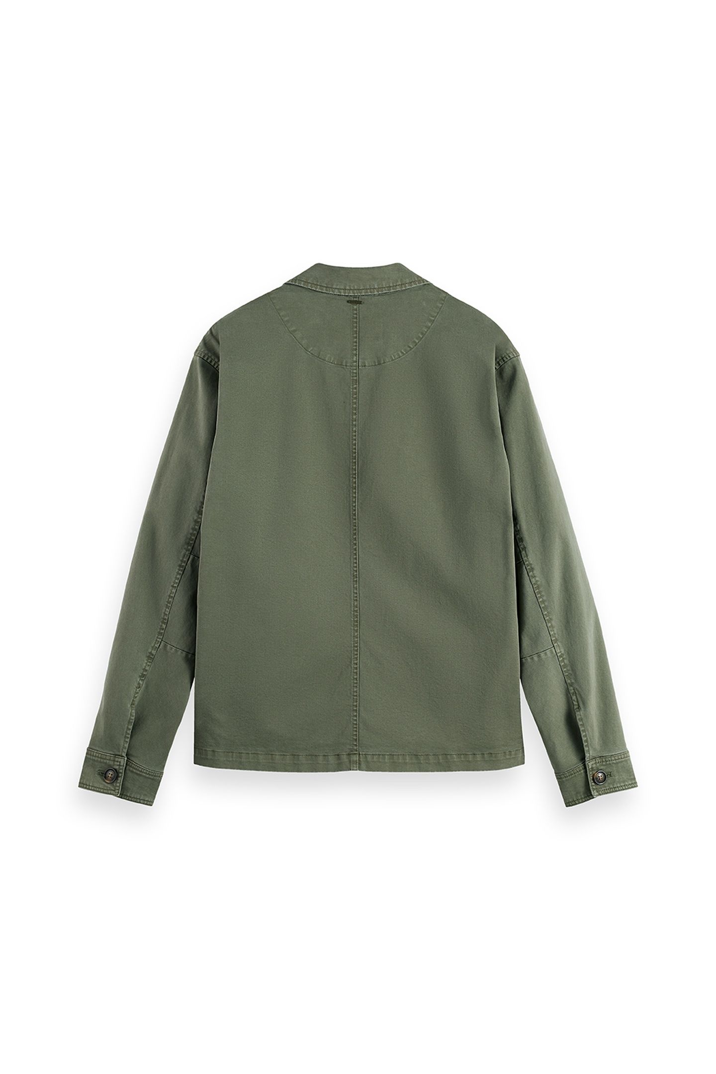 COTTON-BLEND GARMENT-DYED BOXY FIT BLAZER JACKET THYME 4