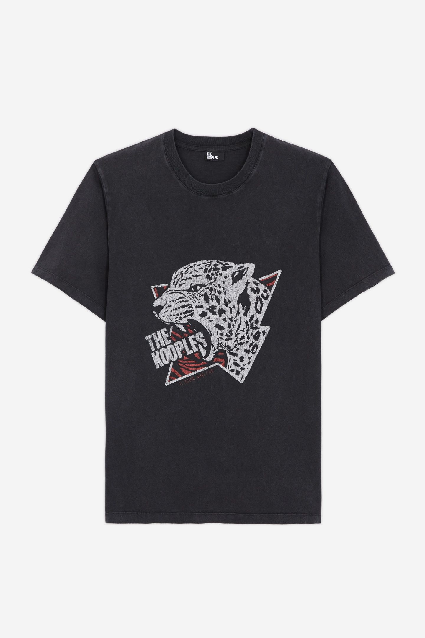 T-SHIRT MC TIGER BLACK WASHED 5
