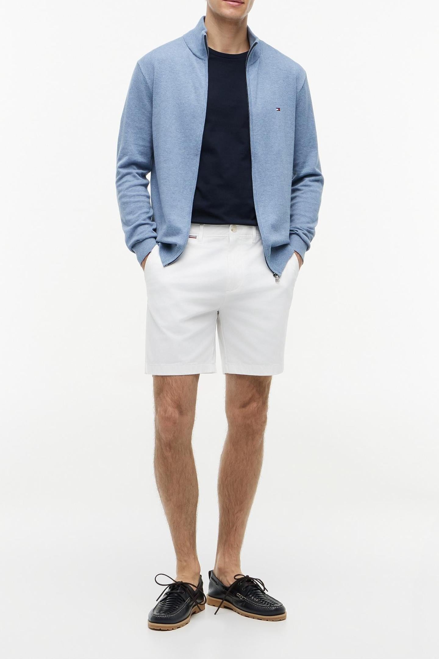 ESSENTIAL COTTON ZIP BRISK BLUE HEATHER 1