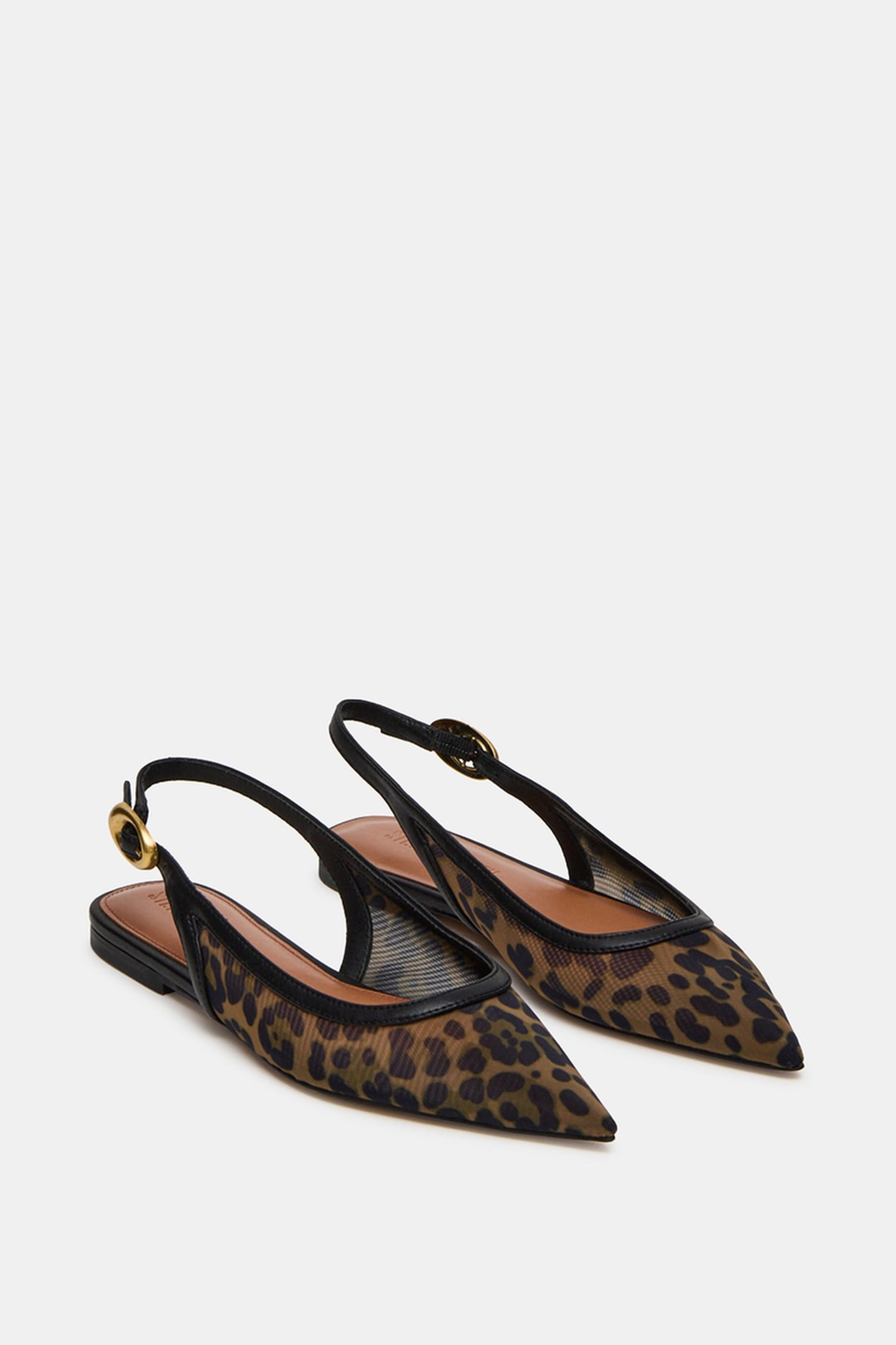 OTTIE FLAT SHOES BLACK/LEOPARD 2