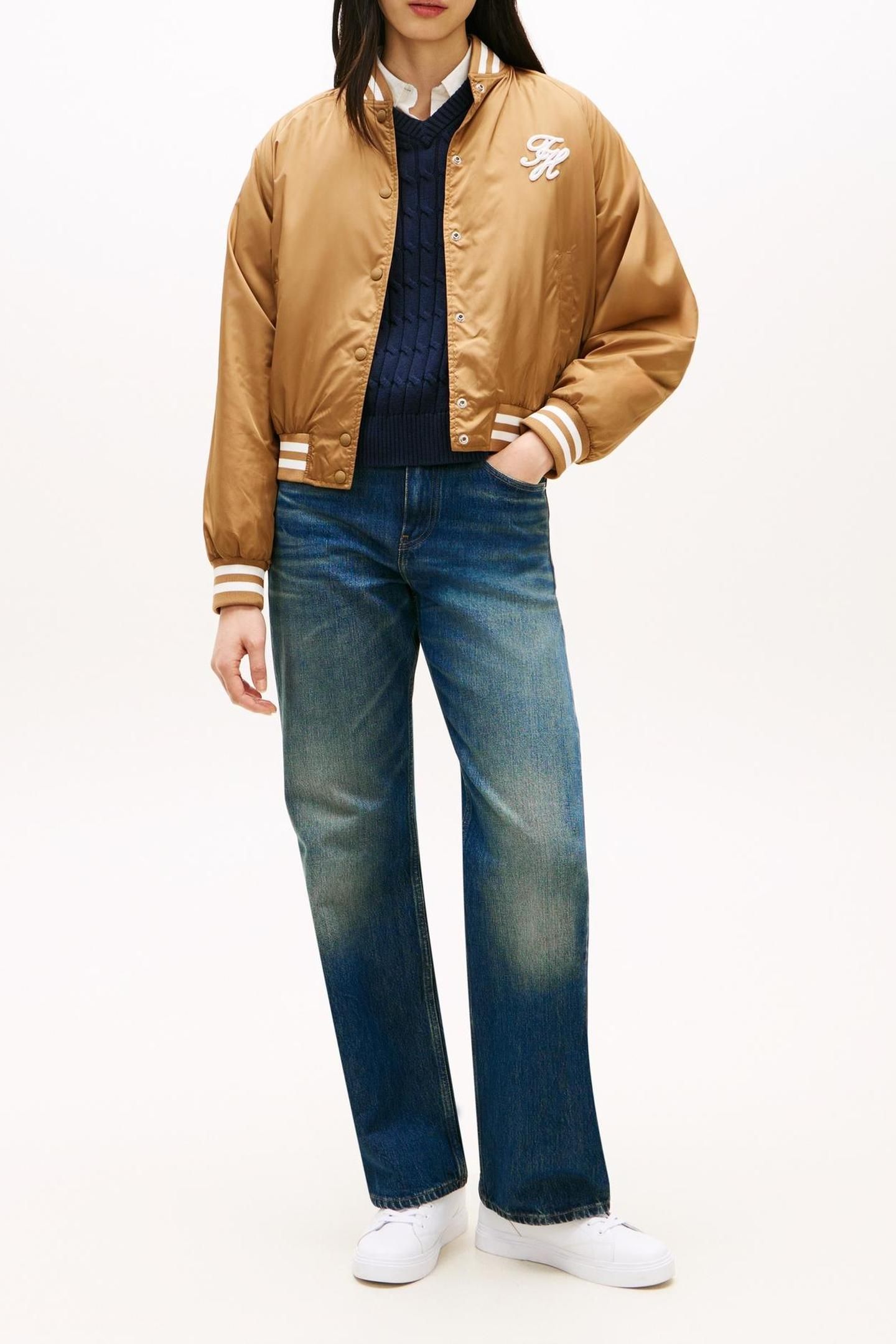 VARSITY NYLON BOMBER HICKORY 2