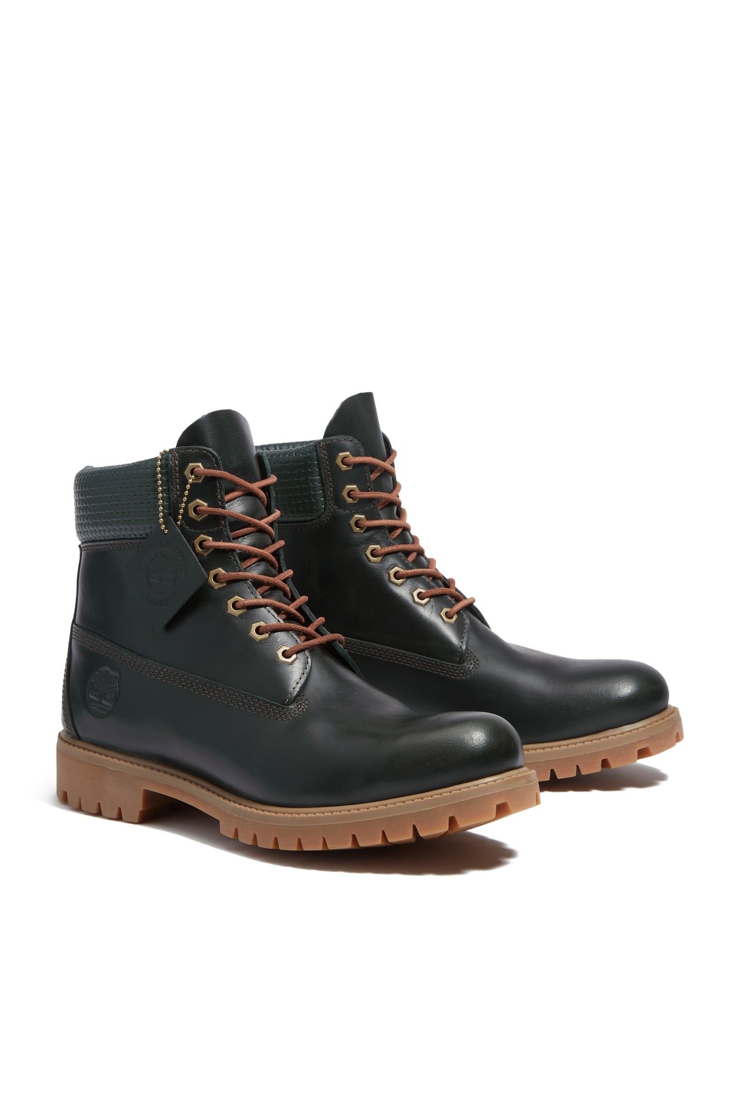 PREMIUM 6 INCH LACE UP WATERPROOF BOOT DARK GREEN FULL GRAIN 2