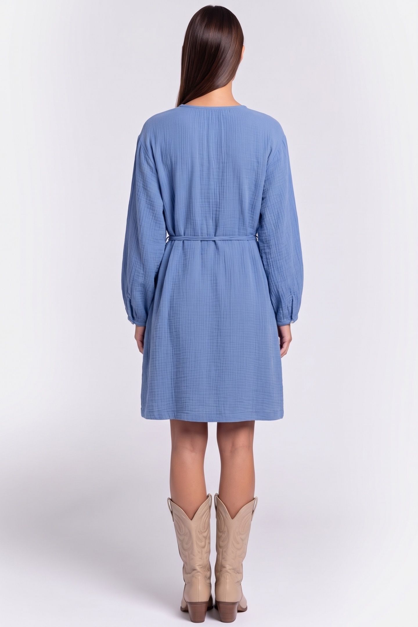 FAIDRA CRINKLE DRESS BLUE 2