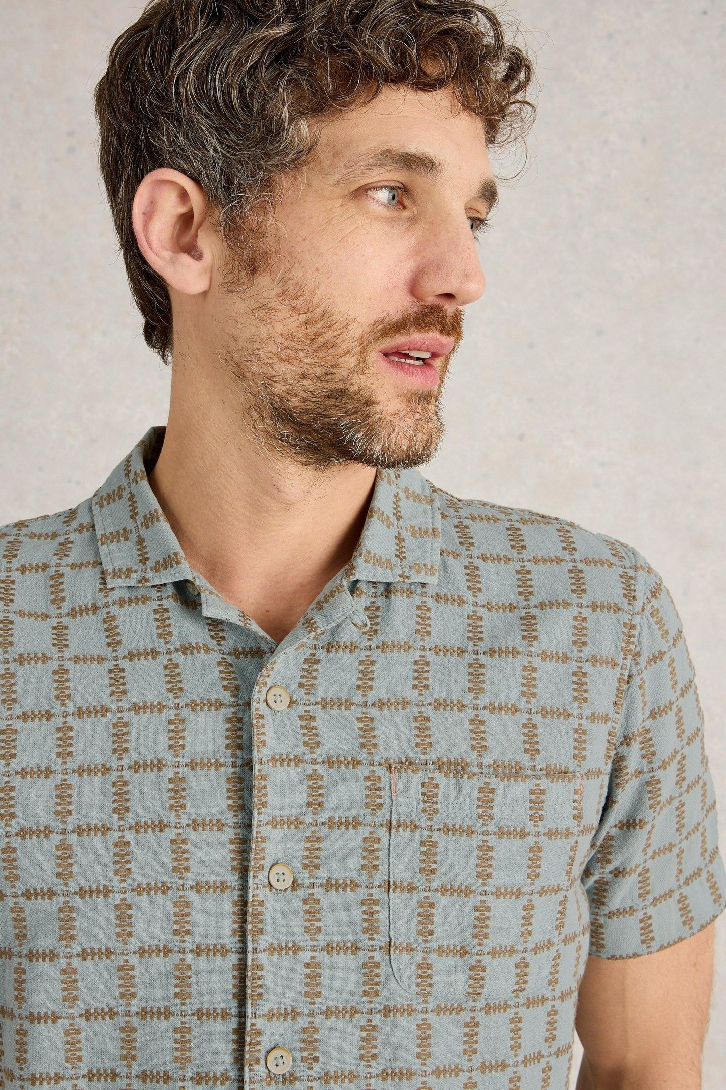 SS OVERDYE CHECK SHIRT LIGHT BLUE 7