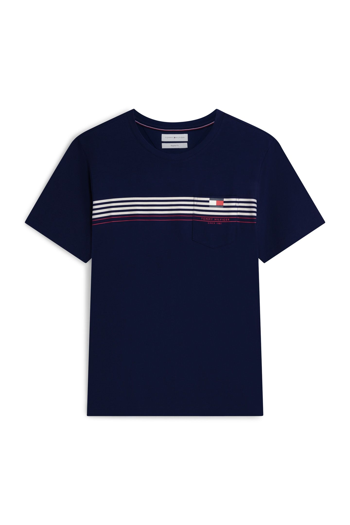 RWB PLACED STRIPE REGULAR FIT CARBON NAVY 4