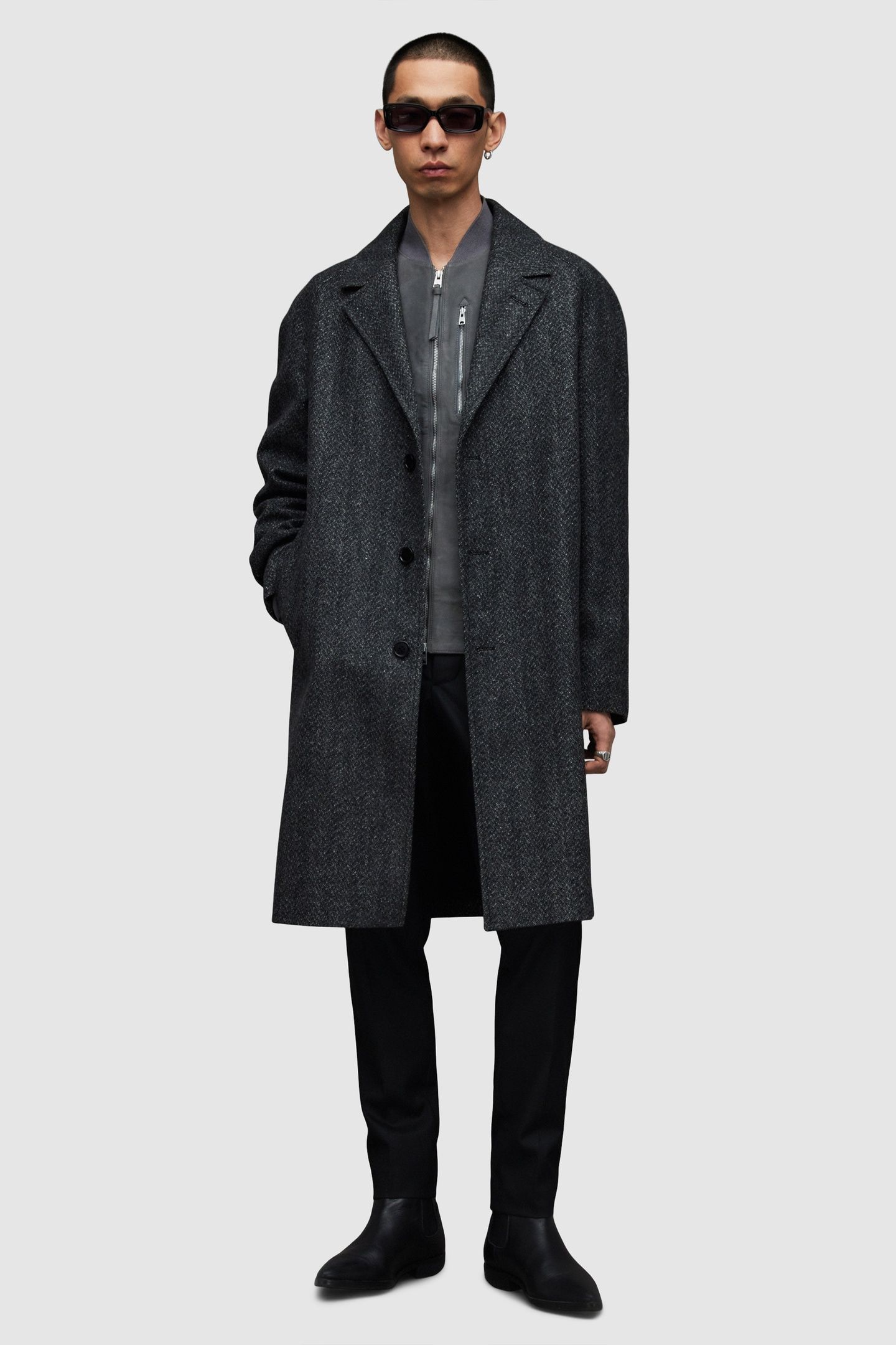 KEMBLE SUEDE BOMBER WIND GREY 3